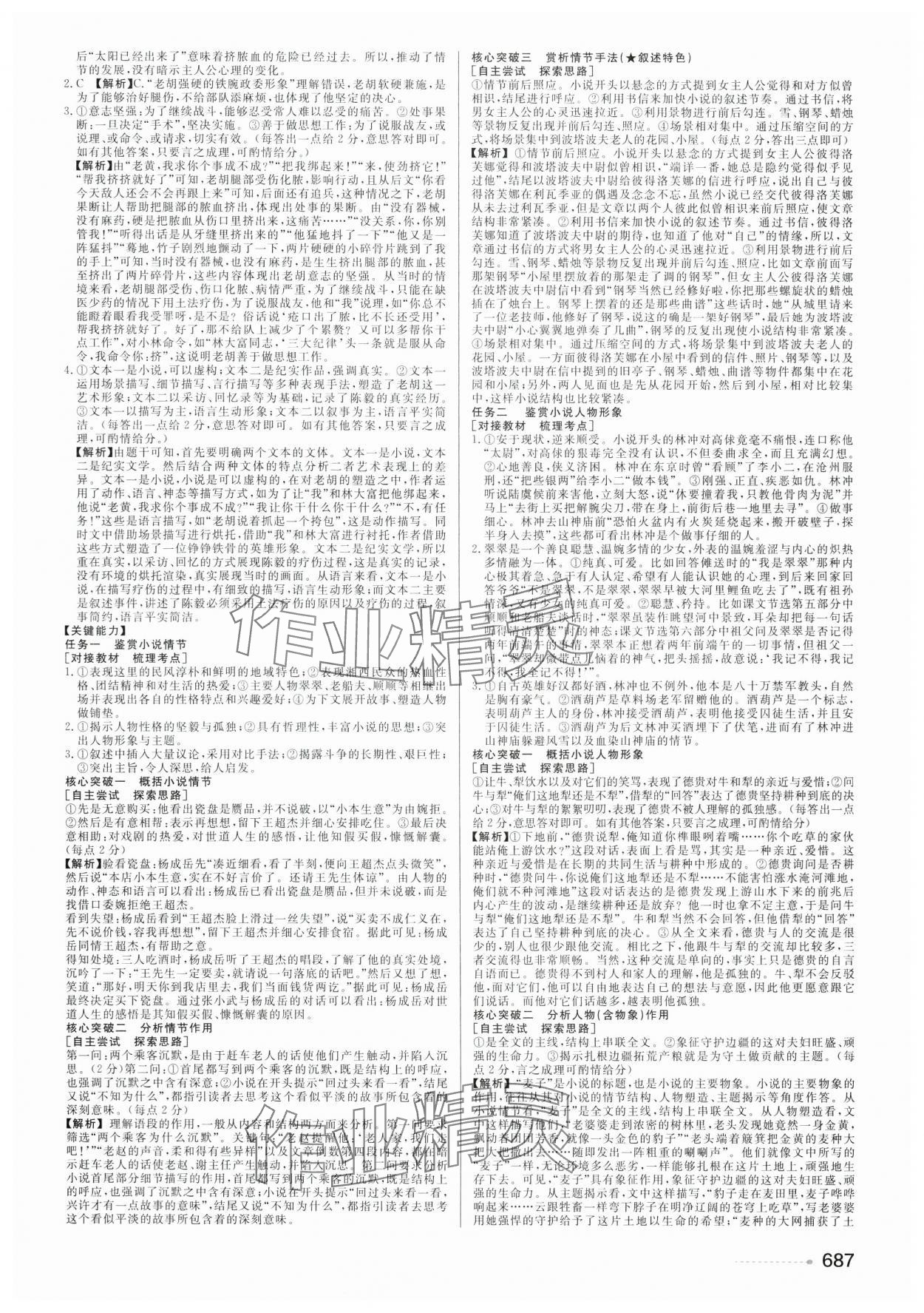 2025年精彩三年高考尖峰高中语文 参考答案第5页