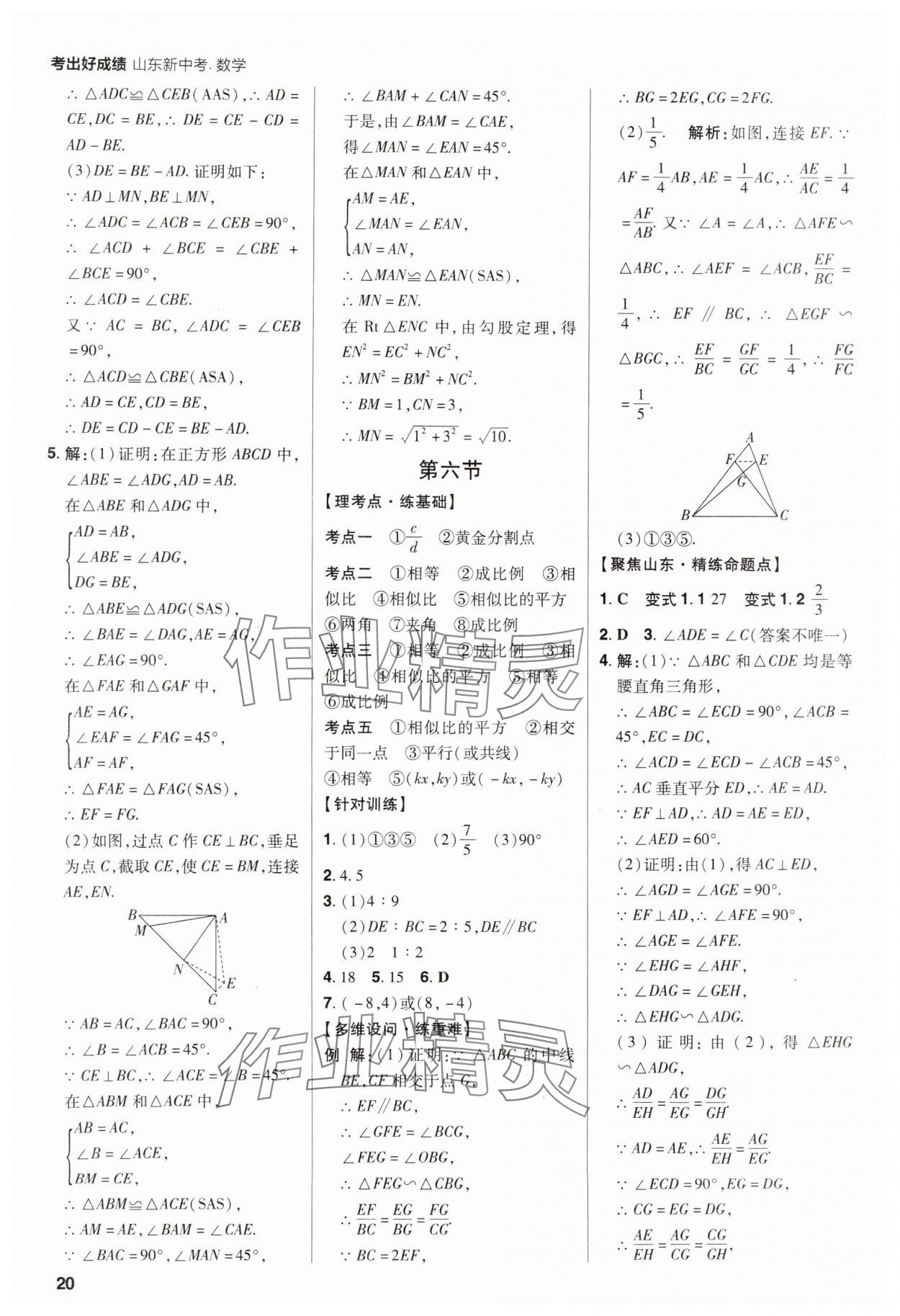 2025年考出好成績中考總復習數(shù)學山東專版 第20頁