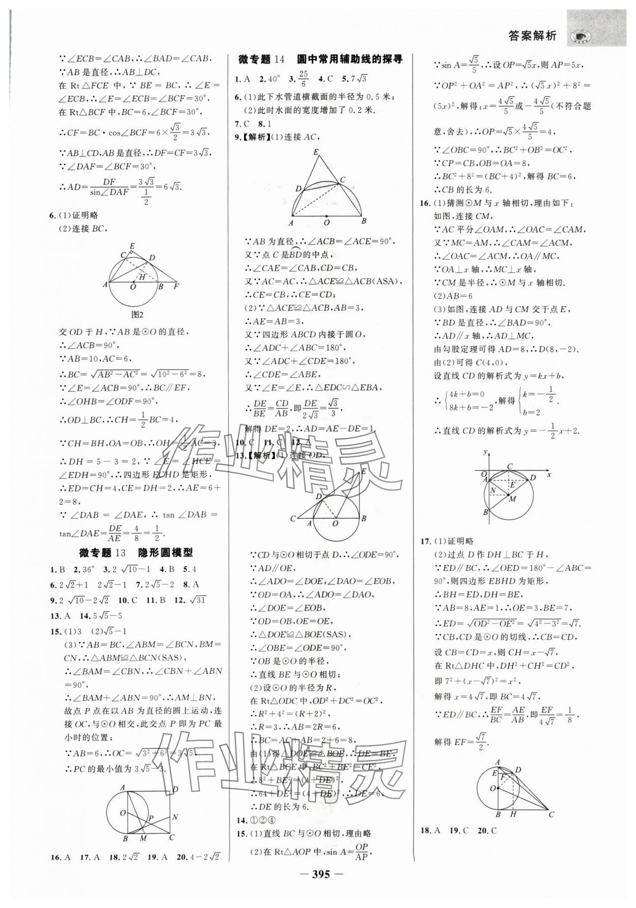 2025年世紀(jì)金榜金榜中考數(shù)學(xué)廣西專版 參考答案第14頁