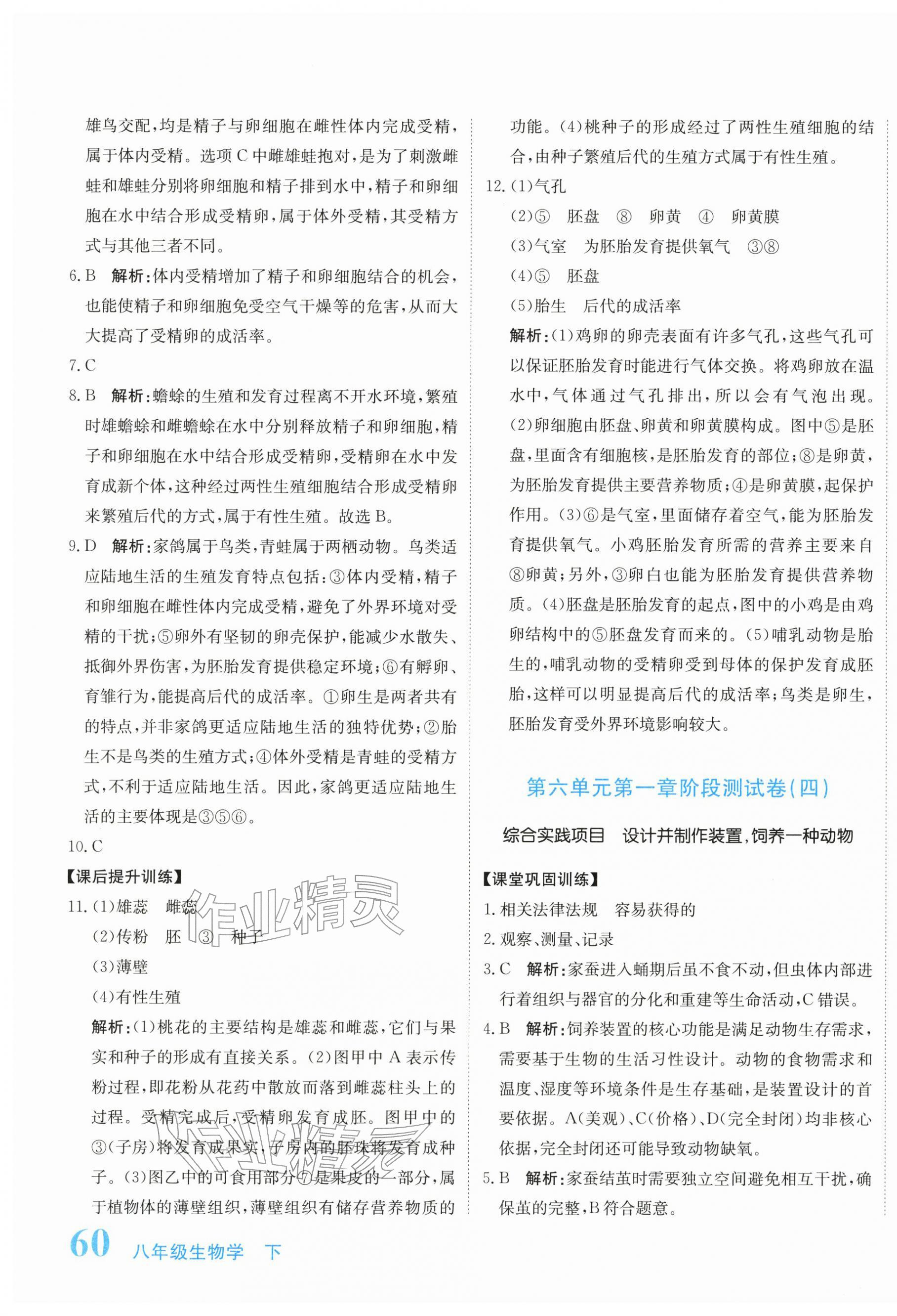 2026年提分教练八年级生物下册人教版&nbsp;第3页