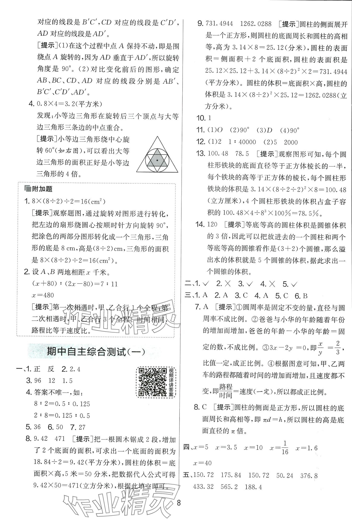 2024年實驗班提優(yōu)大考卷六年級數(shù)學(xué)下冊北師大版 第8頁