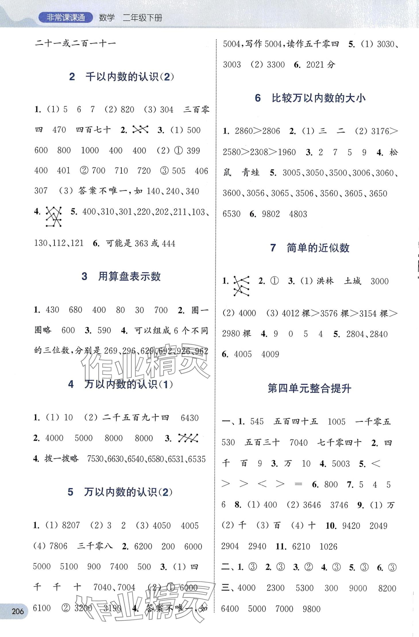 2024年通城学典非常课课通二年级数学下册苏教版 第4页