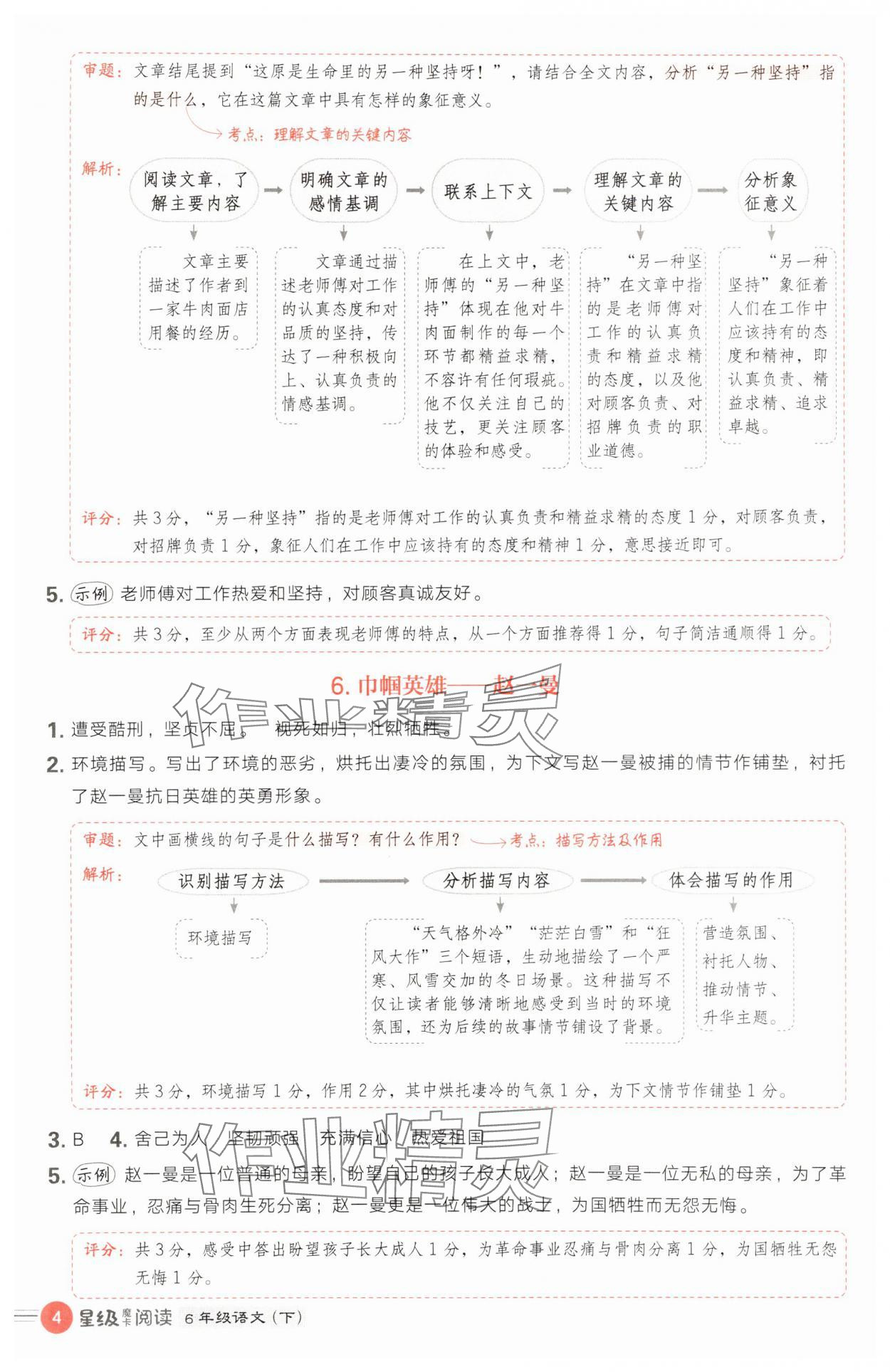 2025年魔卡閱讀目標(biāo)訓(xùn)練法六年級語文下冊人教版 第4頁