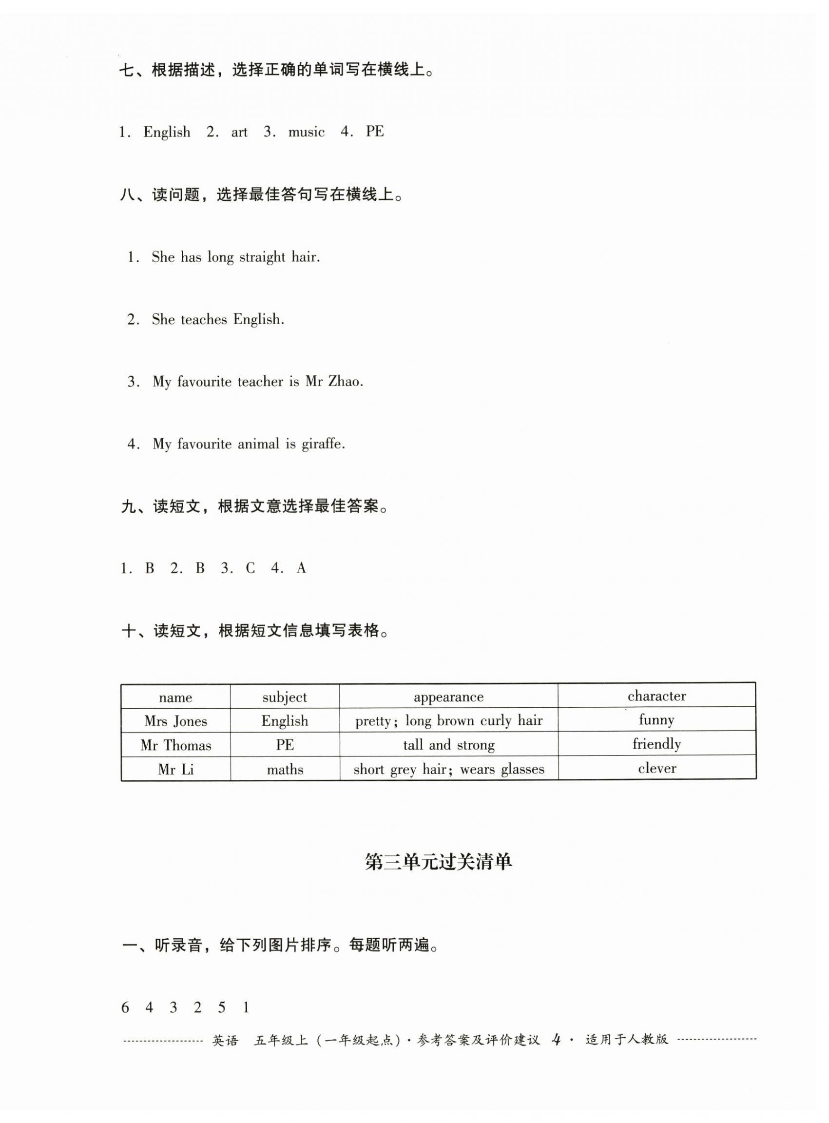 2023年過關(guān)清單四川教育出版社五年級英語上冊人教新起點 第4頁