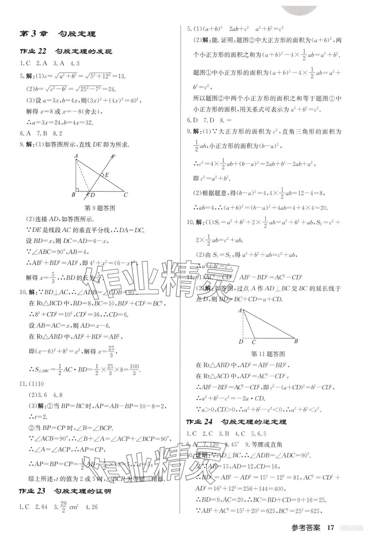2025年启东中学作业本八年级数学上册苏科版连淮专版 第17页
