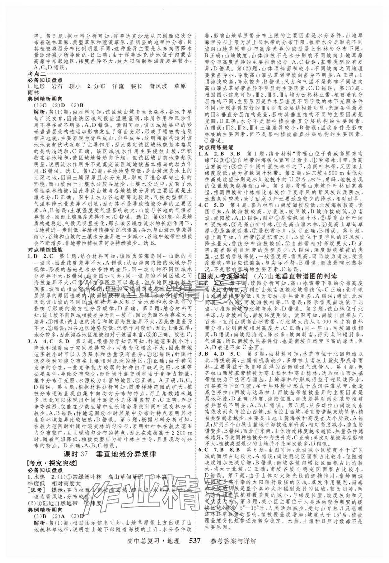 2024年高考總復(fù)習(xí)三維設(shè)計高三地理全一冊人教版 參考答案第17頁