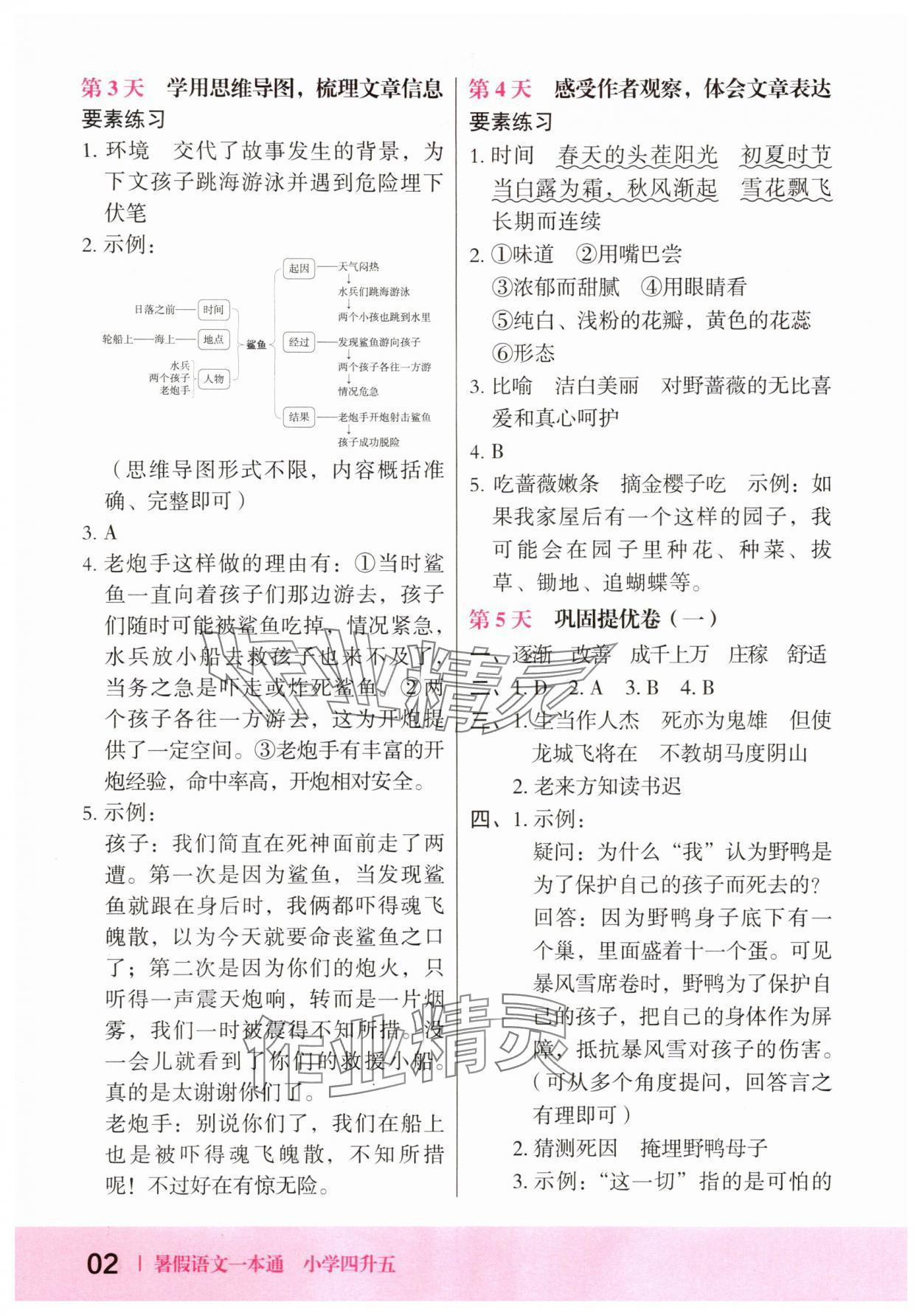 2025年木頭馬暑假語文一本通四年級(jí) 第2頁