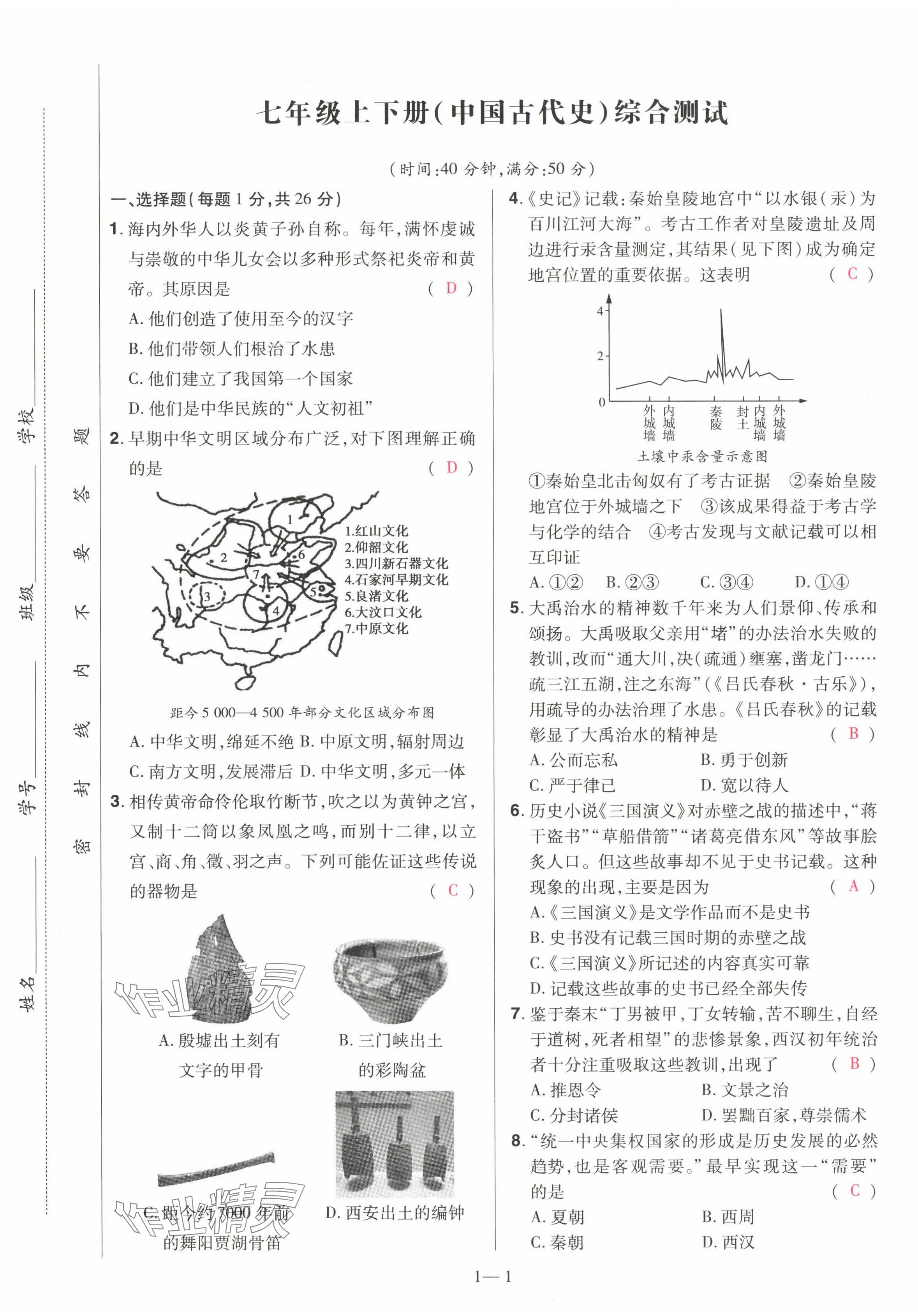 2024年洪文教育最新中考?xì)v史河南專(zhuān)版 第1頁(yè)