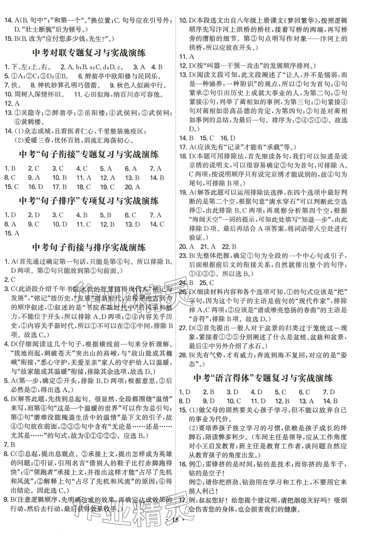 2024年精準初中語文一本通 第15頁