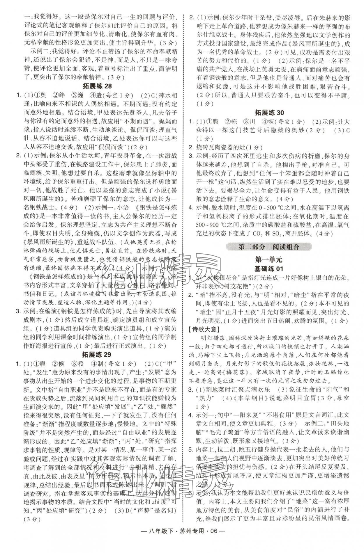 2025年通城學典組合訓練八年級語文下冊譯林版蘇州專版 第6頁