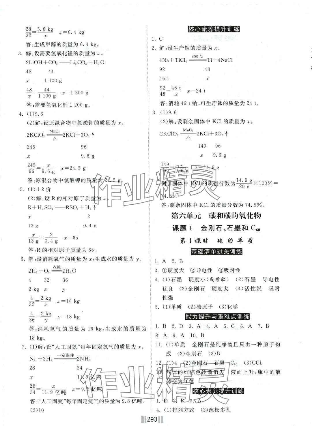 2024年贏在燕趙初中總復(fù)習(xí)課時練大提速九年級化學(xué)全一冊人教版 第7頁