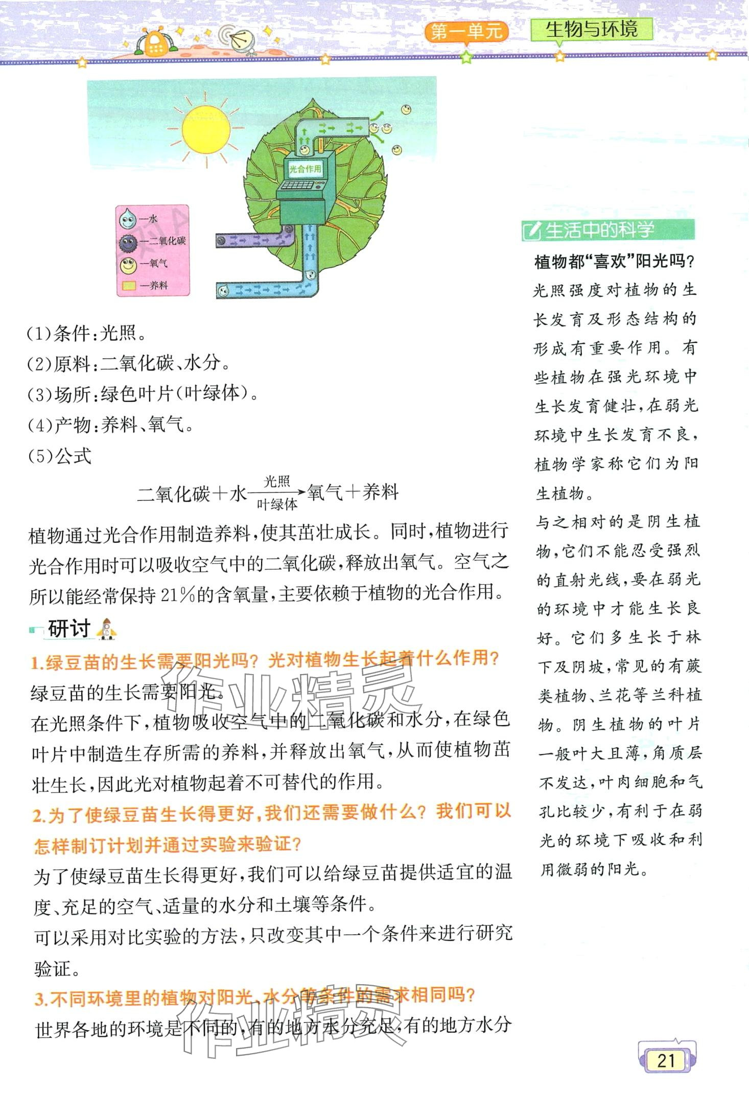 2024年教材课本五年级科学下册教科版 第21页