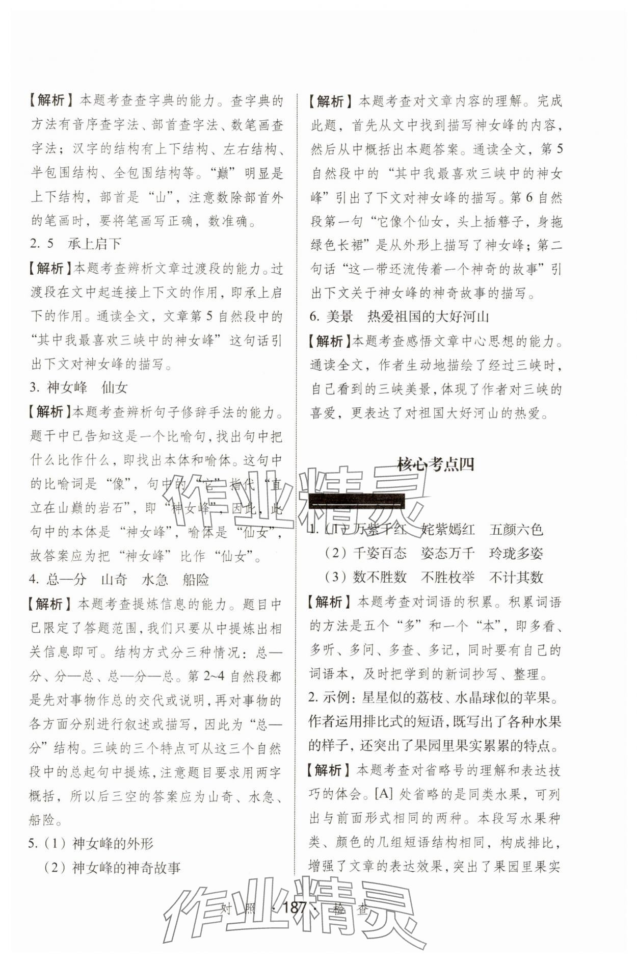 2025年小学语文考试阅读真题精选专练详解四年级人教版 参考答案第8页