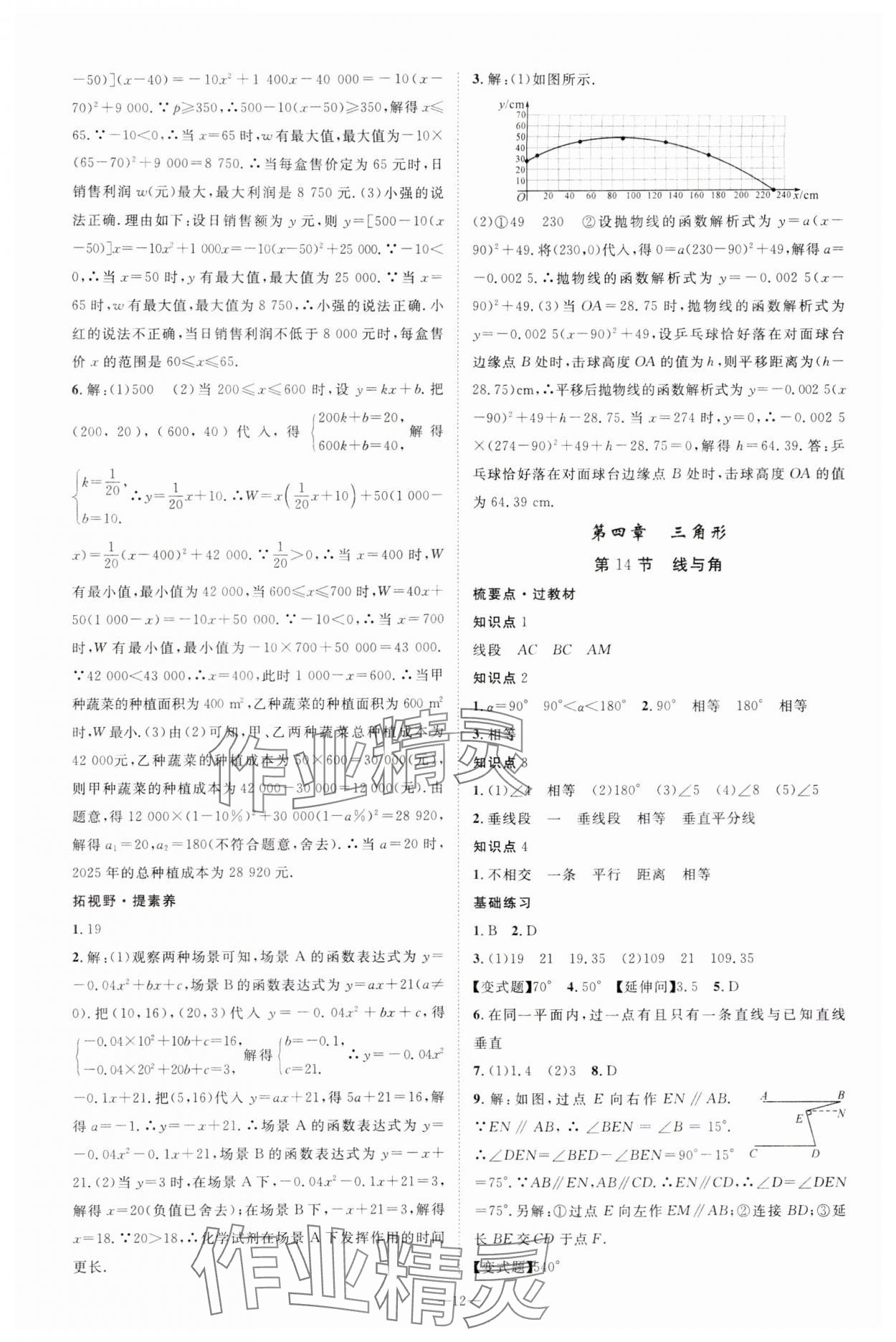 2024年名師測控中考特訓方案數(shù)學湖北專版 參考答案第12頁