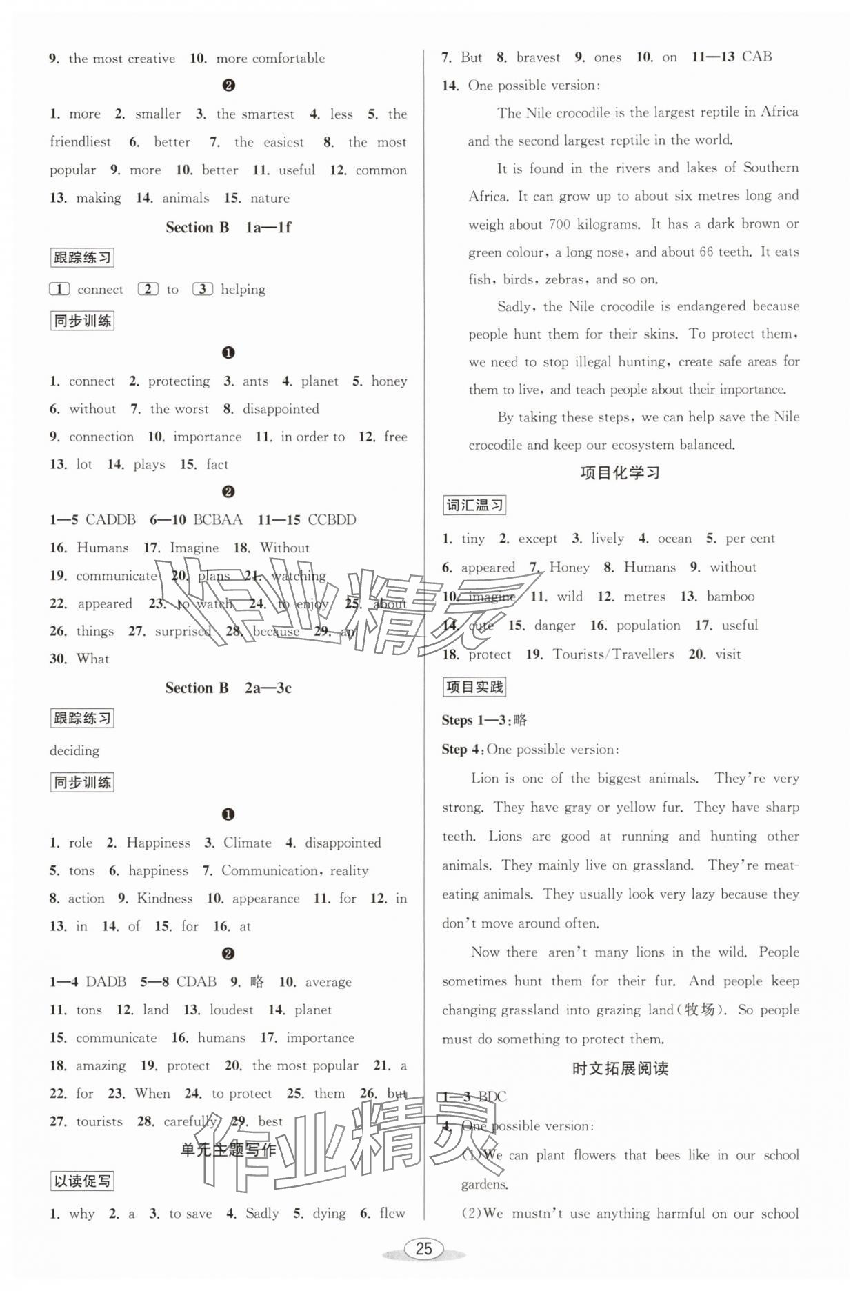 2025年教与学课程同步讲练八年级英语上册人教版 第9页