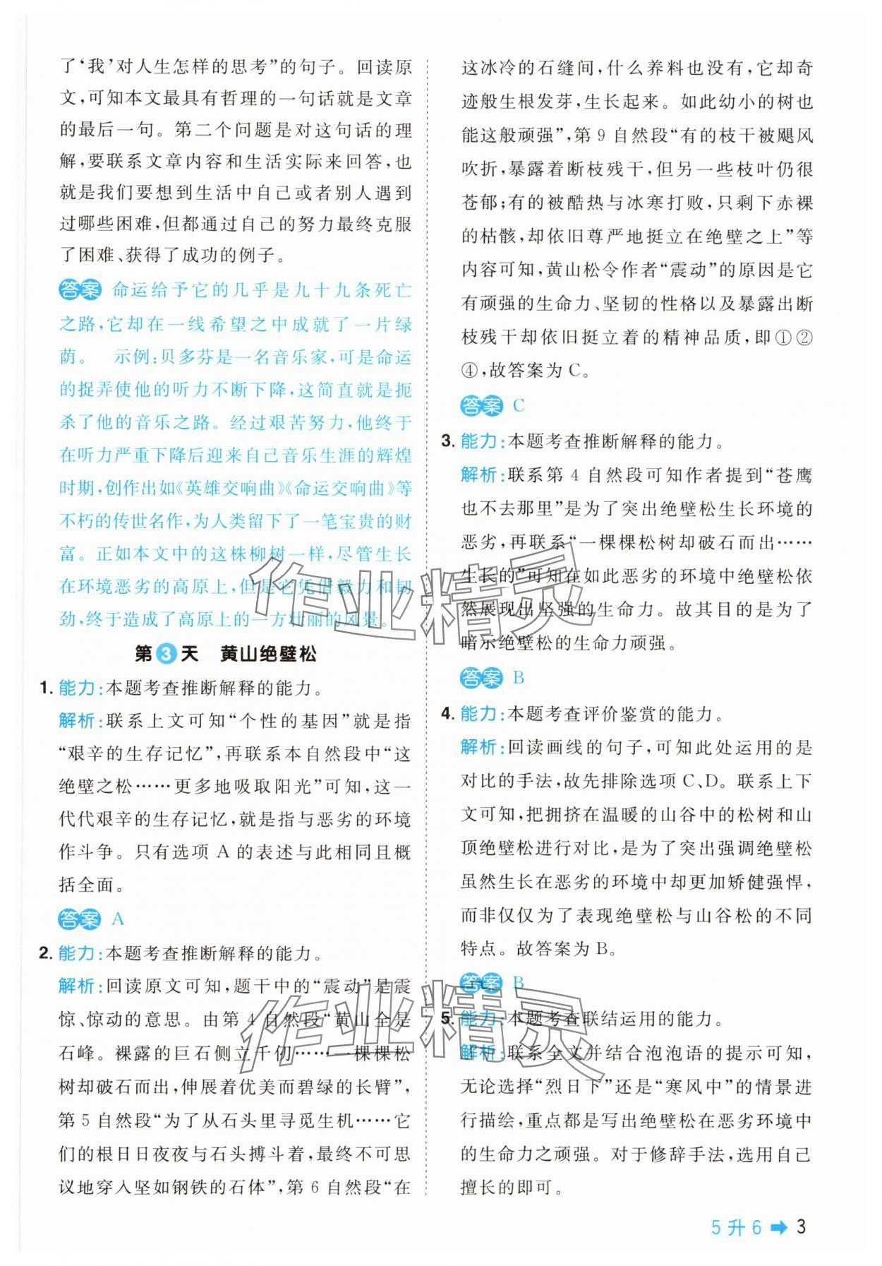 2025年陽(yáng)光同學(xué)暑假閱讀5升6語(yǔ)文 第3頁(yè)