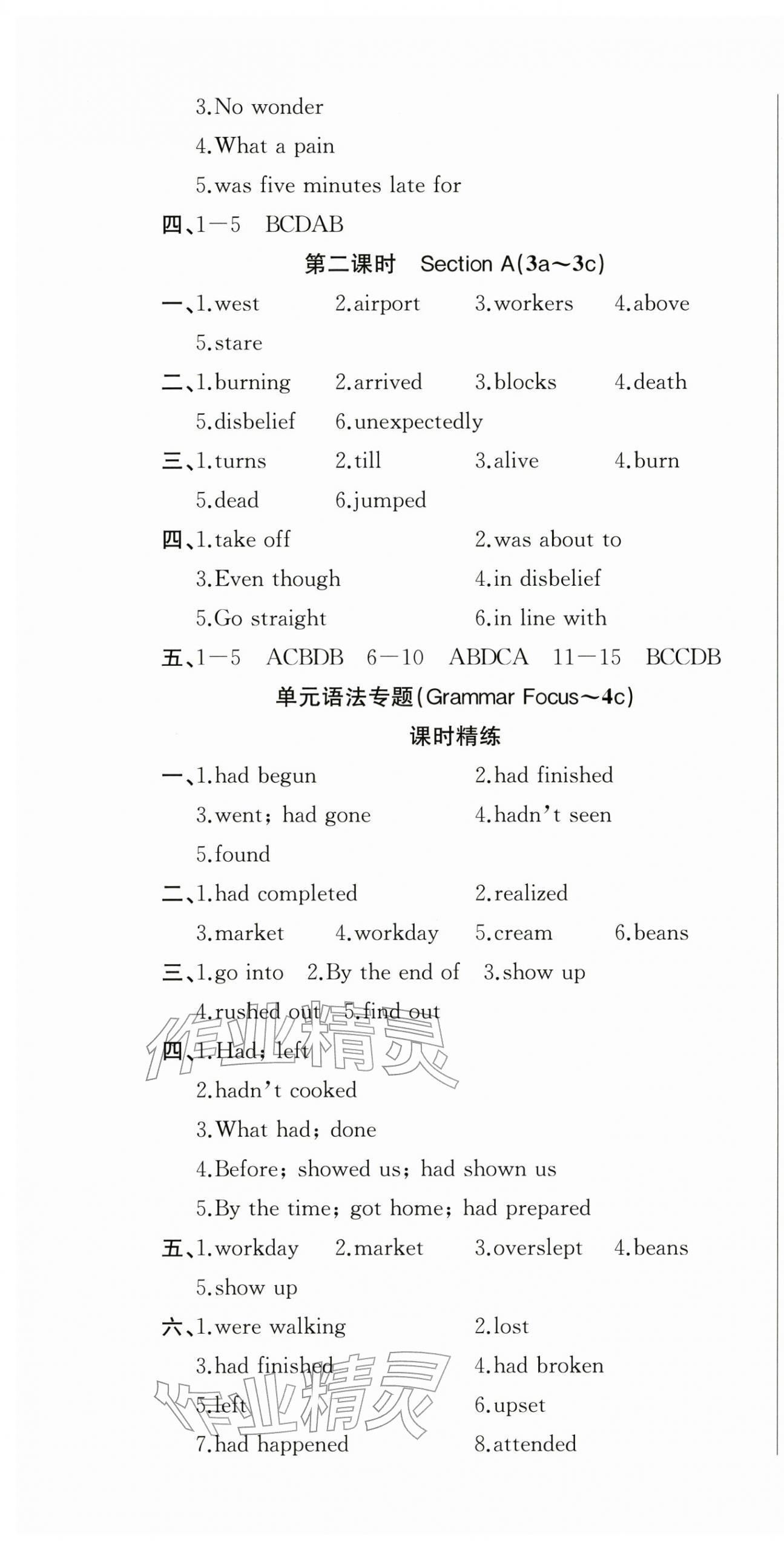 2026年思维新观察九年级英语下册人教版&nbsp;参考答案第7页