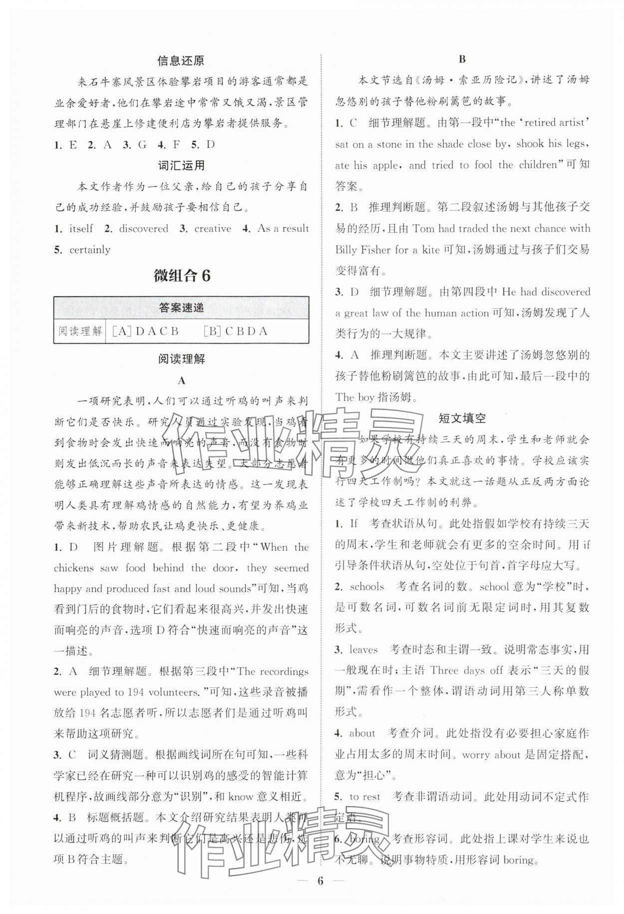 2025年通城學(xué)典初中英語閱讀組合訓(xùn)練九年級英語蘇州專版 第6頁
