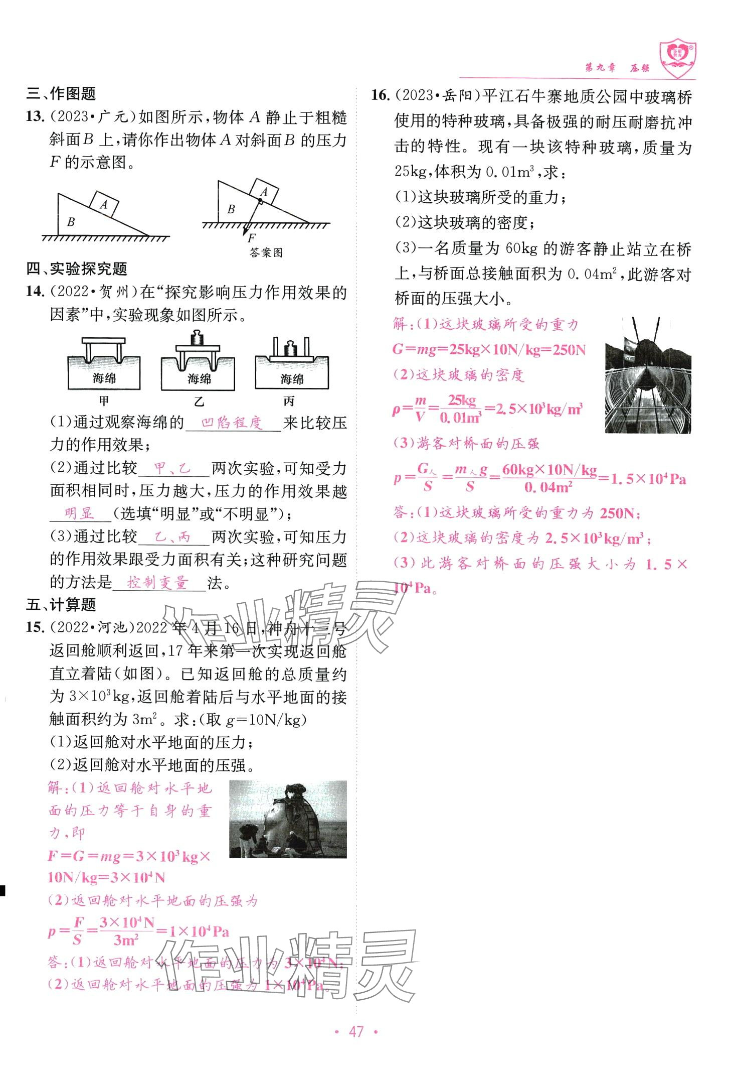 2024年指南针课堂优化八年级物理下册教科版 第47页