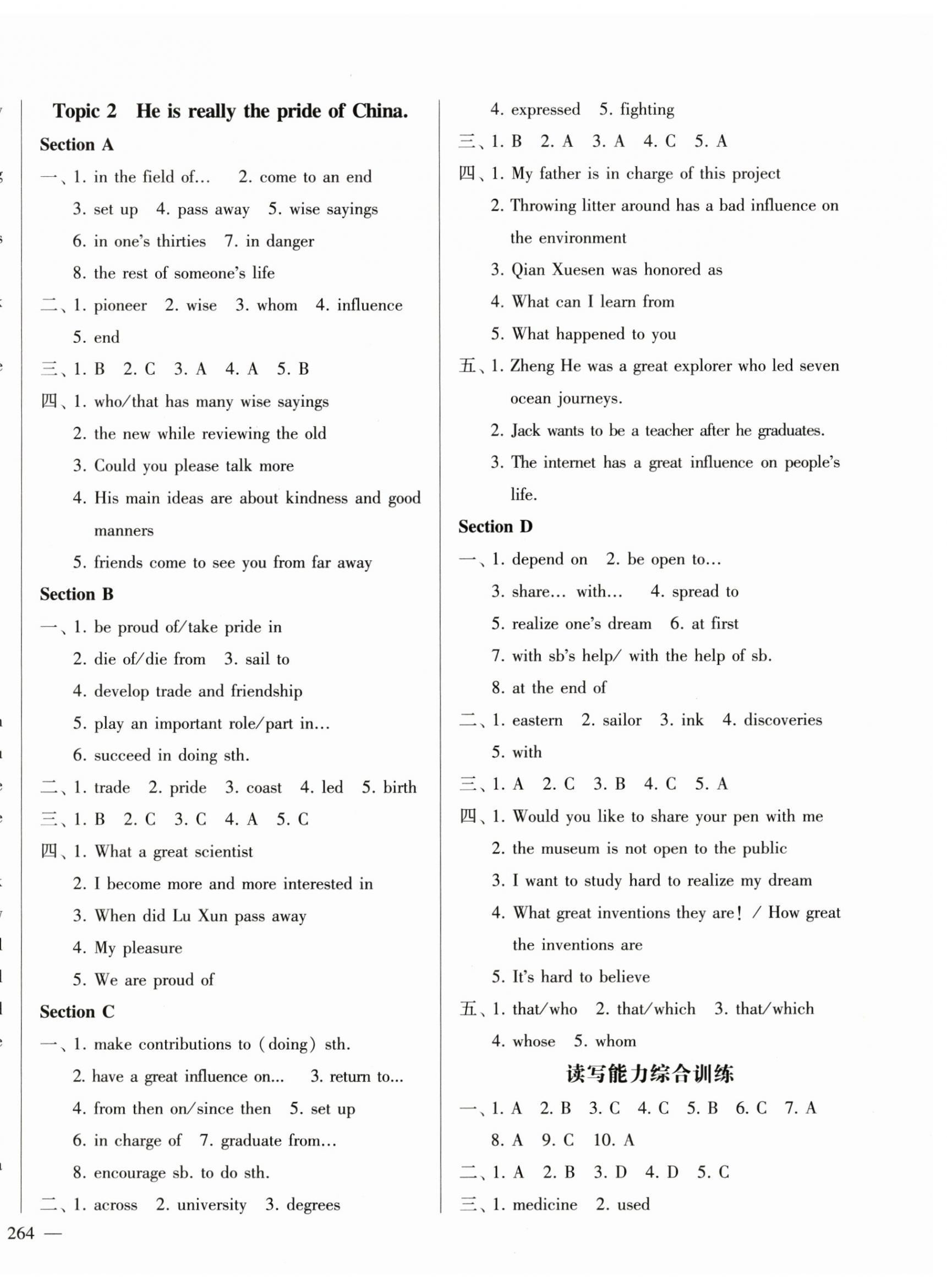 2024年同步綜合能力過關訓練九年級英語全一冊仁愛版 第24頁