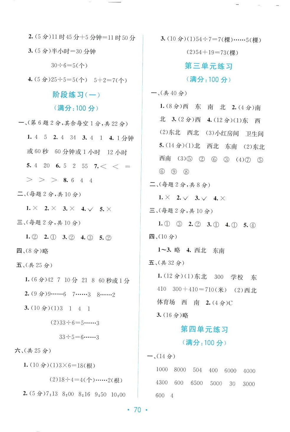 2024年全程检测单元测试卷二年级数学下册苏教版B 第2页