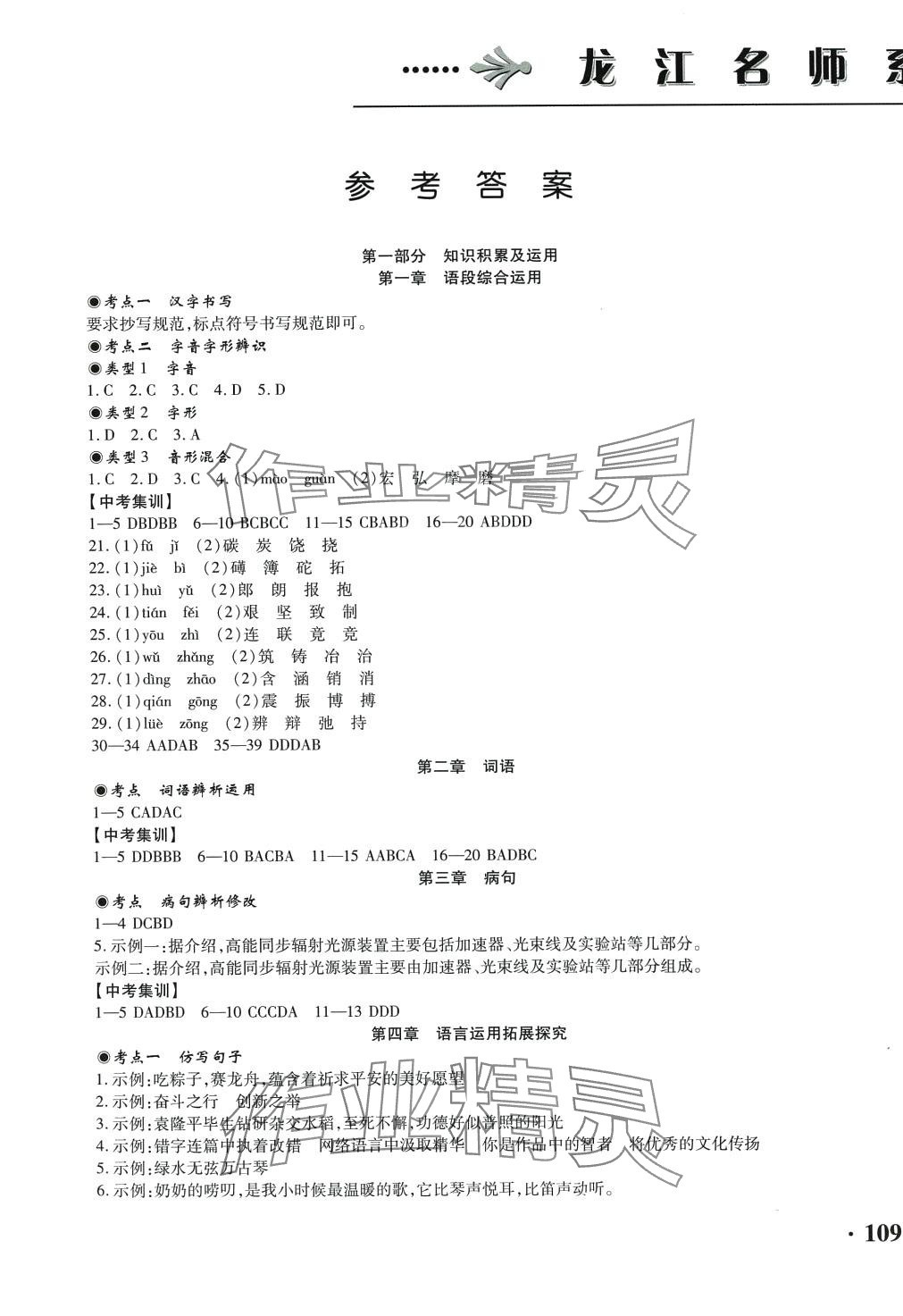 2024年龍江名師走向中考語文中考人教版 第1頁