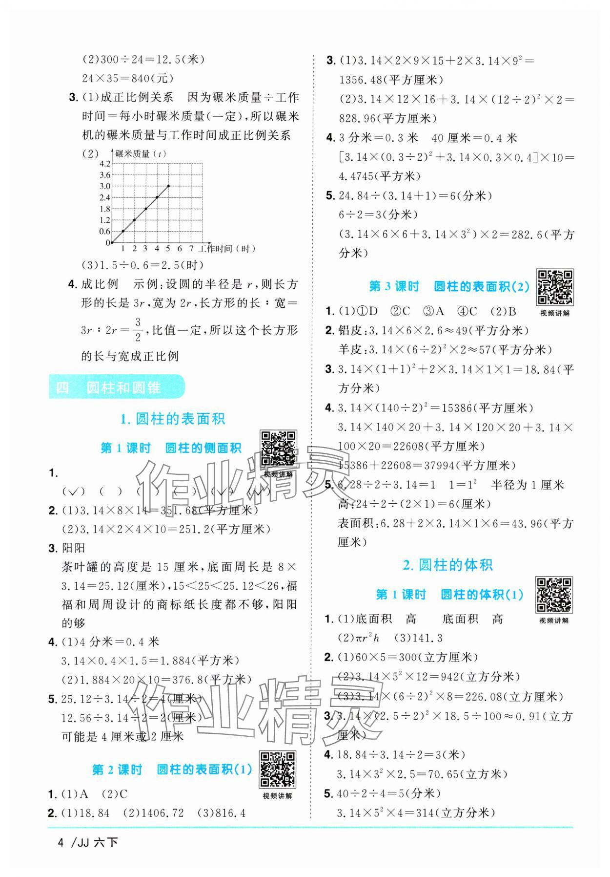 2025年陽光同學課時優(yōu)化作業(yè)六年級數(shù)學下冊冀教版 第4頁