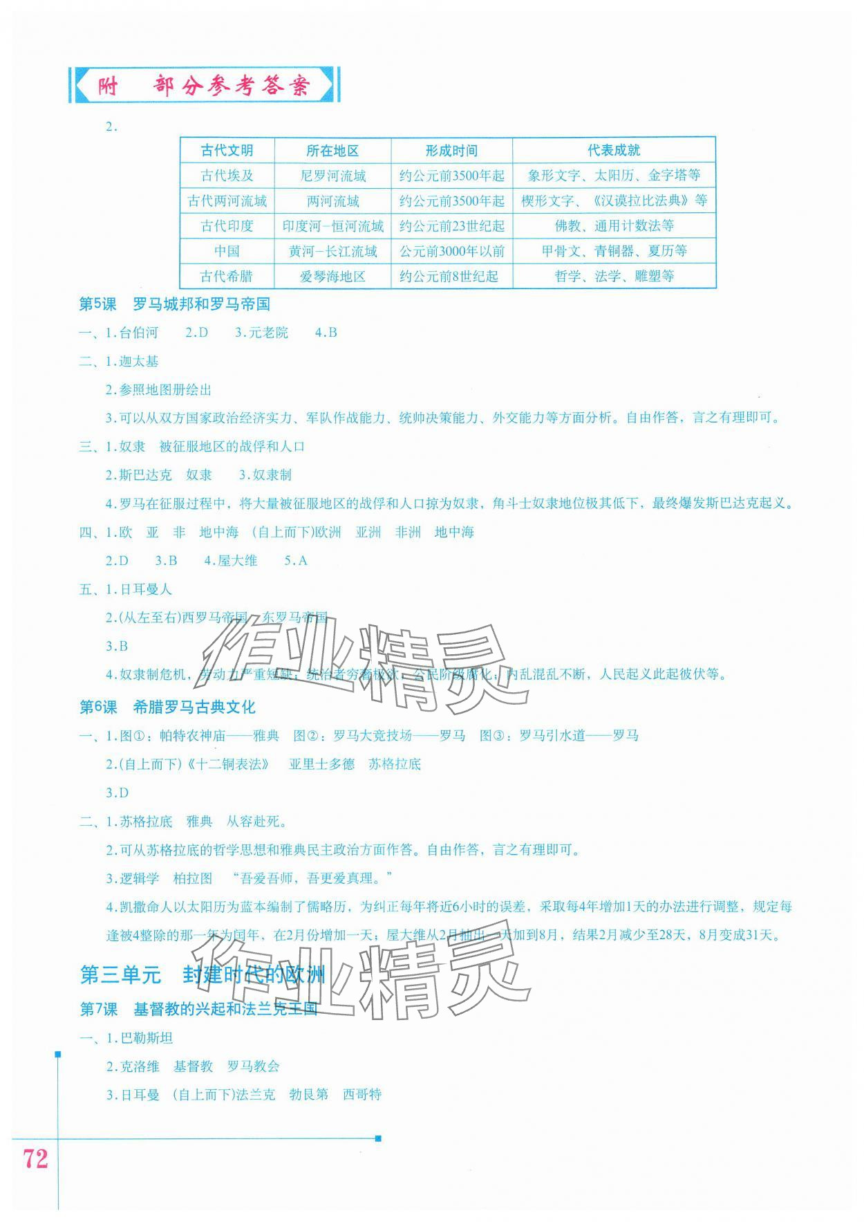 2024年填充圖冊星球地圖出版社九年級歷史上冊人教版 第2頁