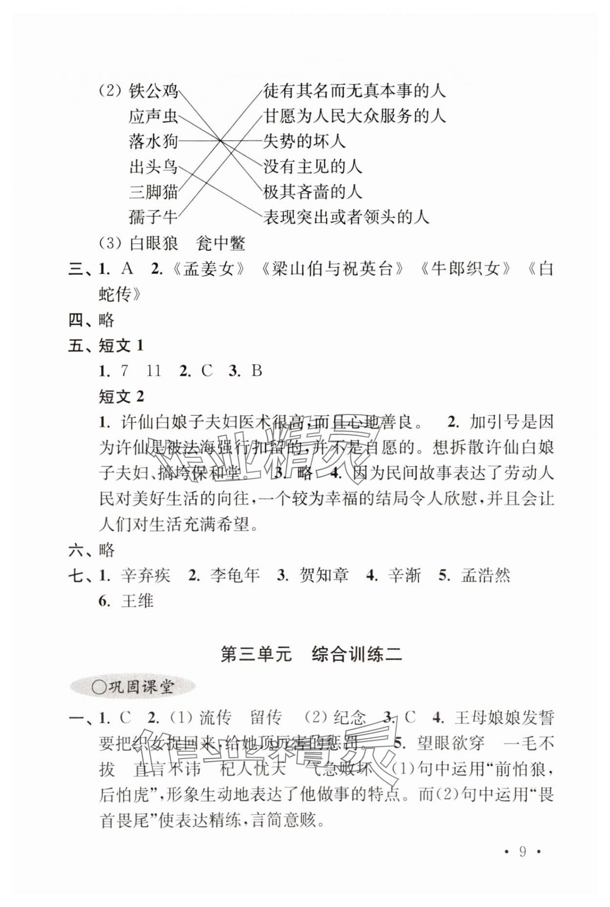 2023年領(lǐng)先一步培優(yōu)訓(xùn)練五年級(jí)語(yǔ)文上冊(cè)人教版 第9頁(yè)