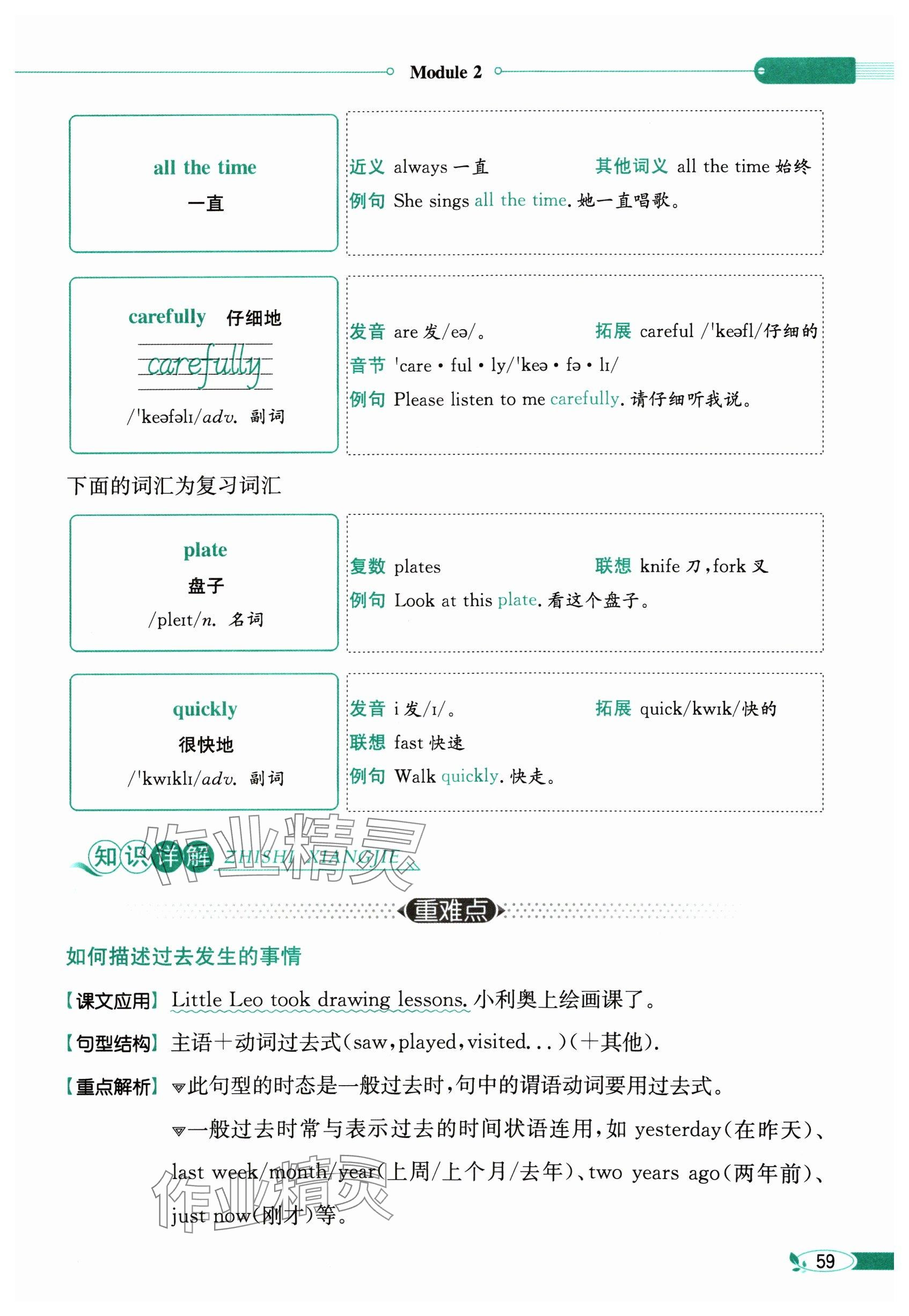 2024年教材課本六年級(jí)英語(yǔ)下冊(cè)滬教版 參考答案第59頁(yè)