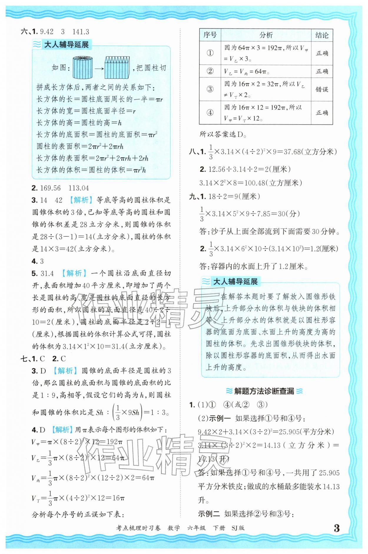 2026年王朝霞考点梳理时习卷六年级数学下册苏教版&nbsp;第3页