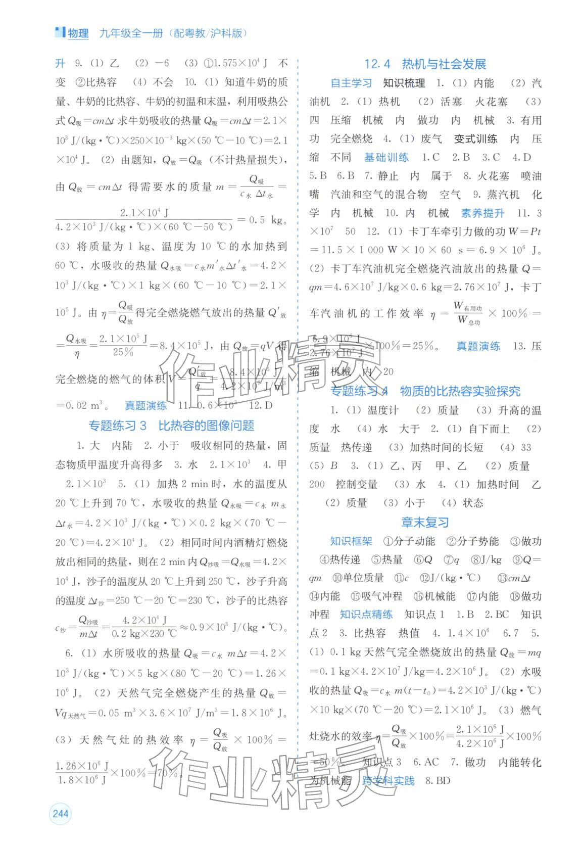 2025年自主学习能力测评九年级物理沪粤版&nbsp;第4页