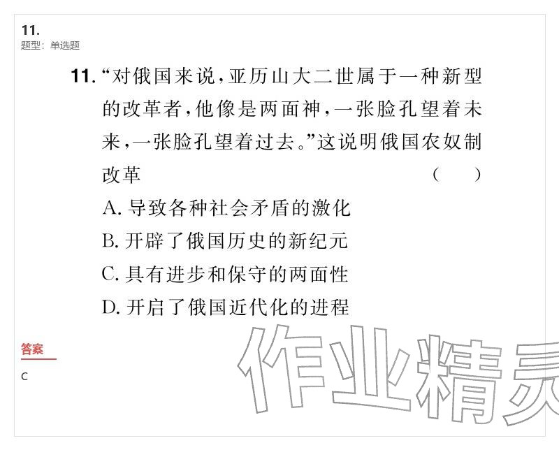 2026年優(yōu)質(zhì)課堂導學案九年級歷史下冊人教版&nbsp;參考答案第22頁