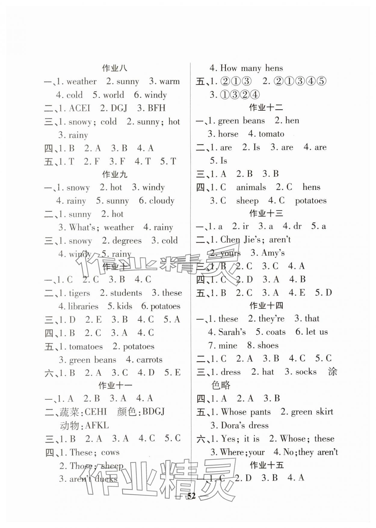 2025年金峰教育暑假作业假期计划四年级英语人教版 第2页