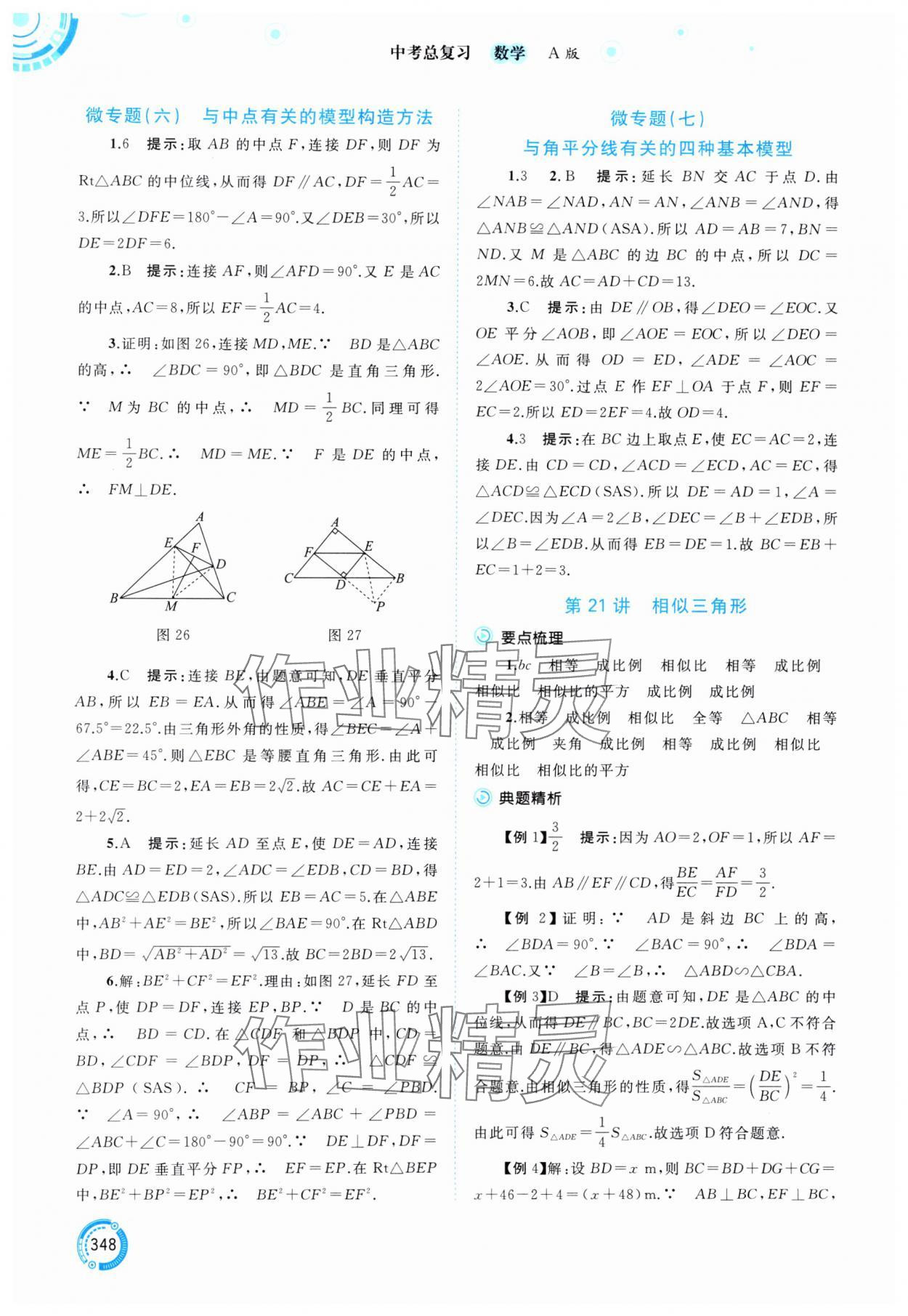 2025年中考先鋒中考總復(fù)習(xí)數(shù)學(xué) 參考答案第21頁