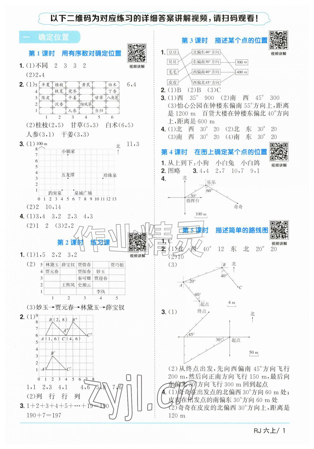 2026年阳光同学课时优化作业六年级数学上册人教版山东专版&nbsp;第1页