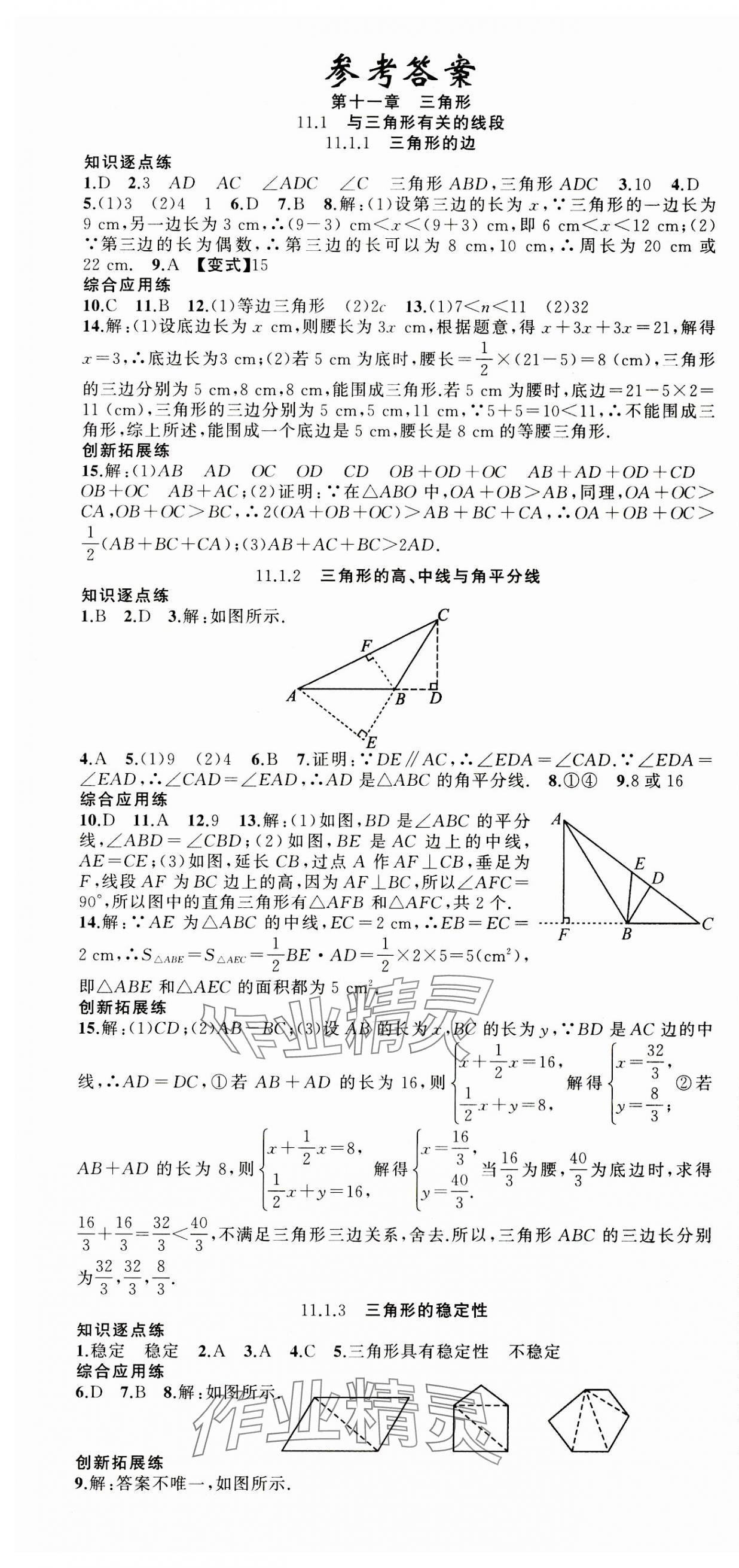 2023年同步作業(yè)本練闖考八年級數(shù)學上冊人教版安徽專版 第1頁