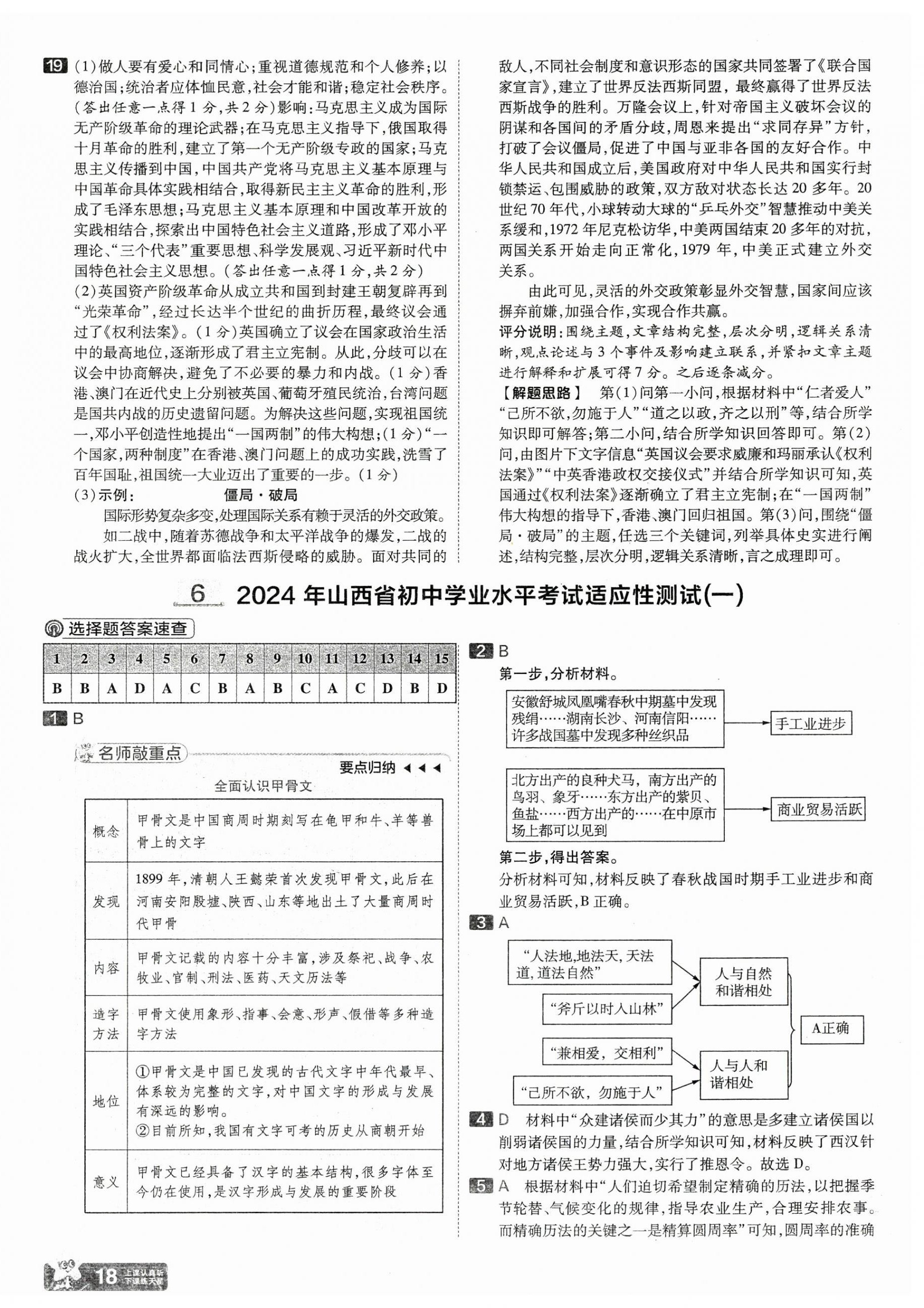 2025年金考卷中考45套匯編歷史山西專版 第18頁