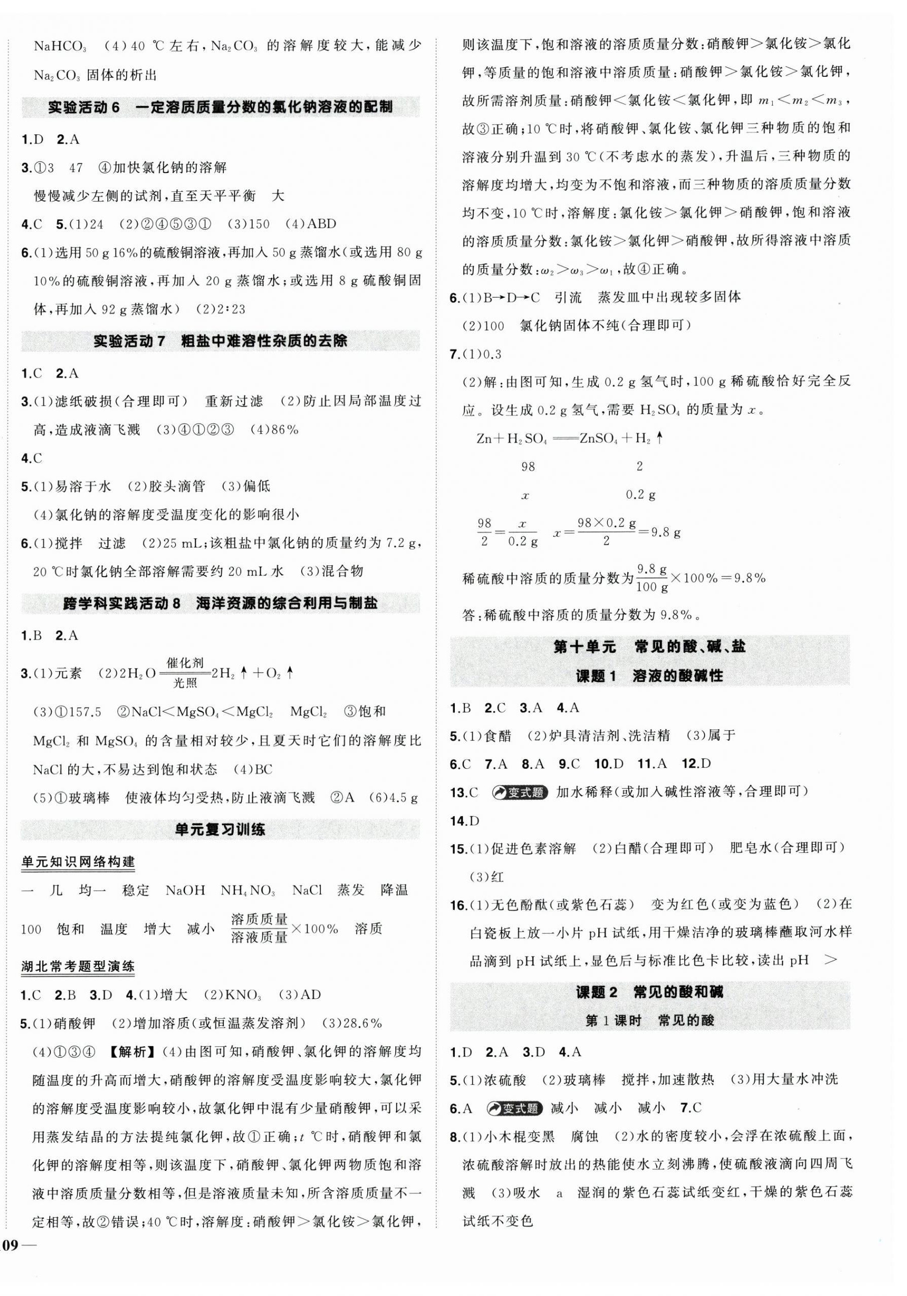 2025年?duì)钤刹怕穭?chuàng)優(yōu)作業(yè)九年級(jí)化學(xué)下冊(cè)人教版湖北專版 第6頁