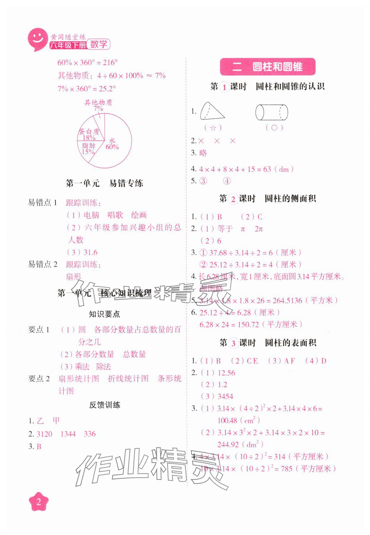 2025年黄冈随堂练六年级数学下册苏教版 第2页