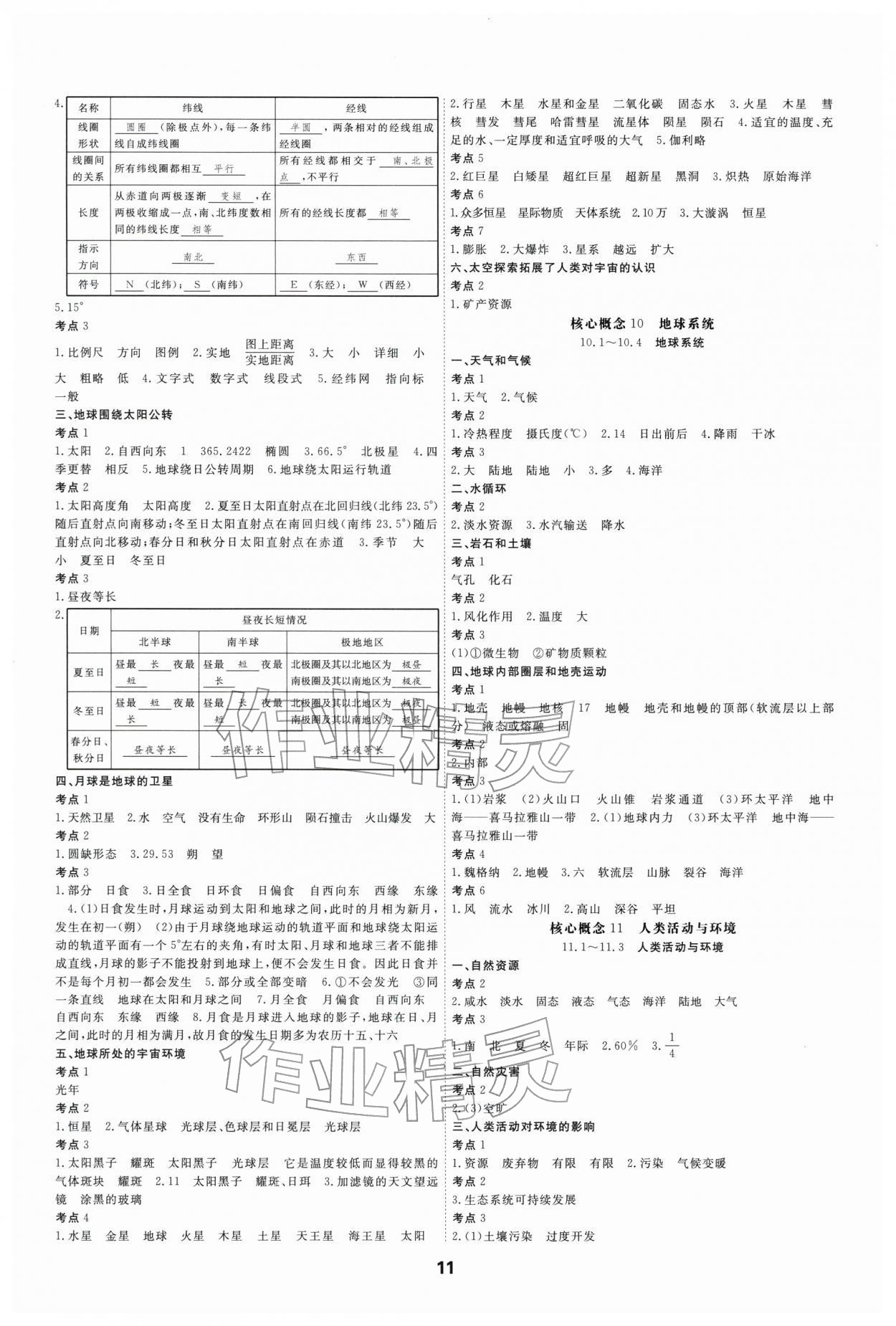 2026年全效学习中考学练测科学中考强化基础版&nbsp;参考答案第10页
