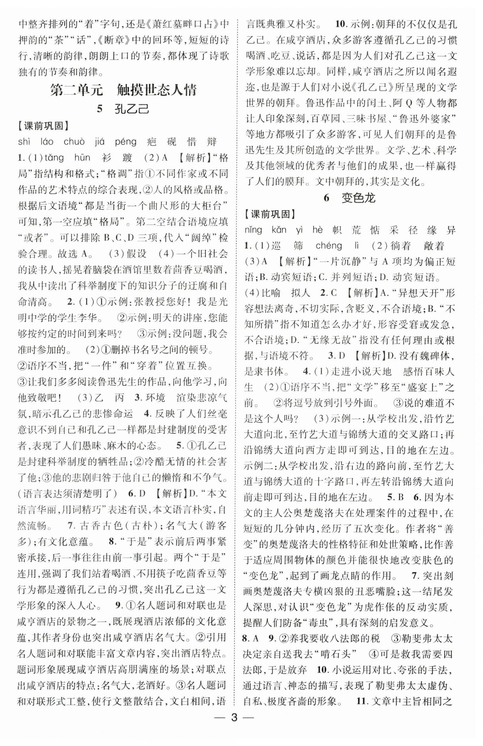 2025年精英新課堂九年級語文下冊人教版安徽專版 第3頁