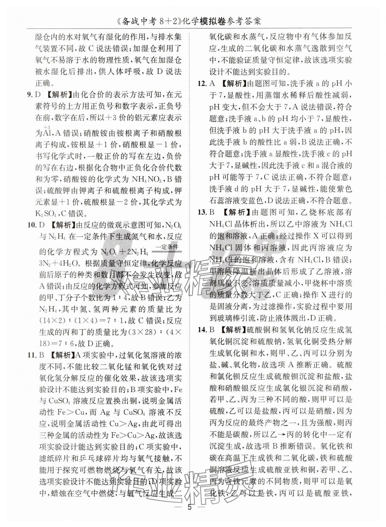 2025年中考密卷8加2化學(xué) 第5頁(yè)