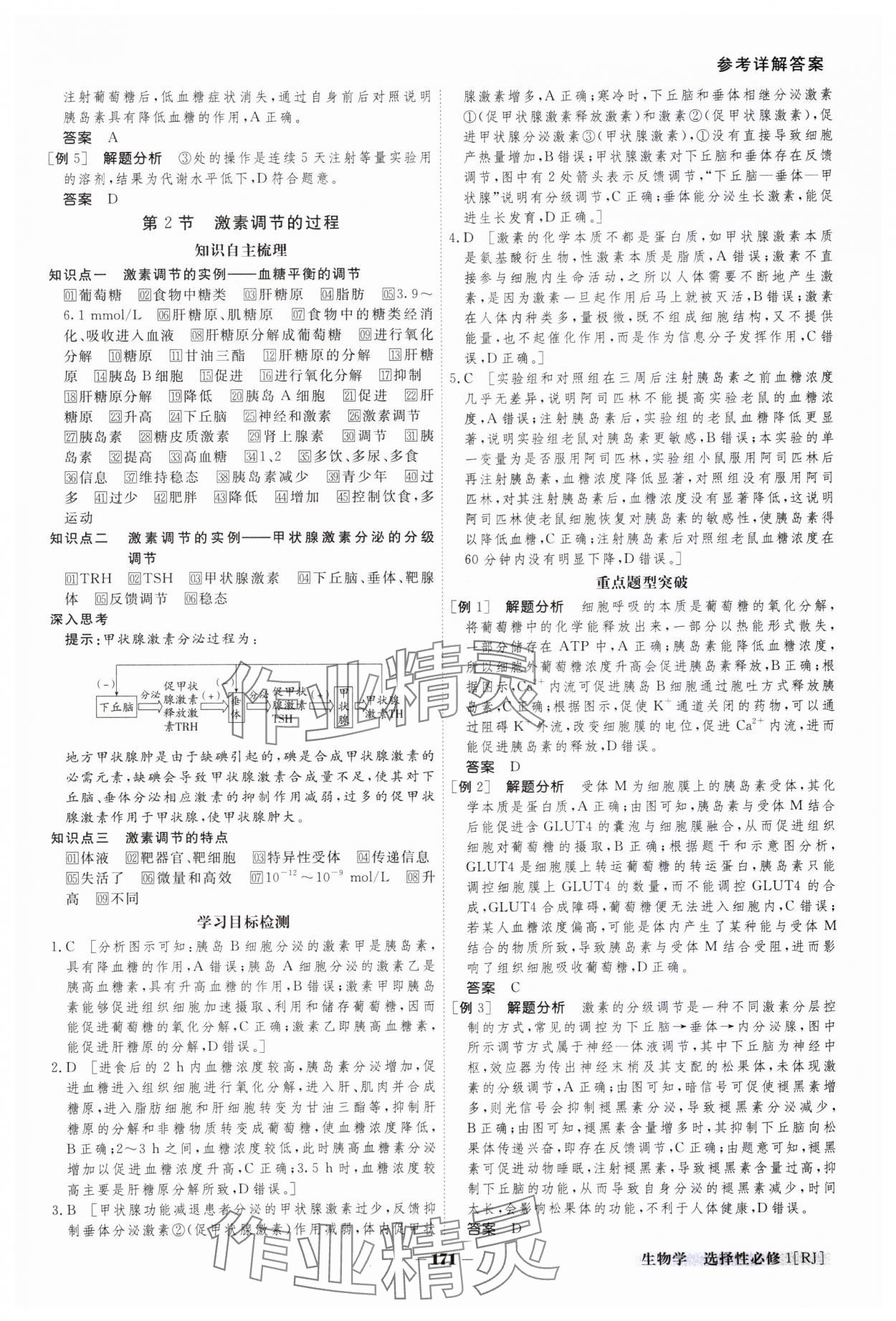 2023年金版教程高中新課程創(chuàng)新導(dǎo)學(xué)案生物選擇性必修1人教版 參考答案第8頁(yè)