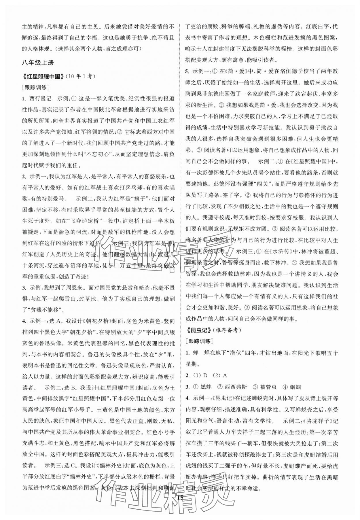 2024年通城1典中考復(fù)習(xí)方略語文蘇州專版 參考答案第14頁