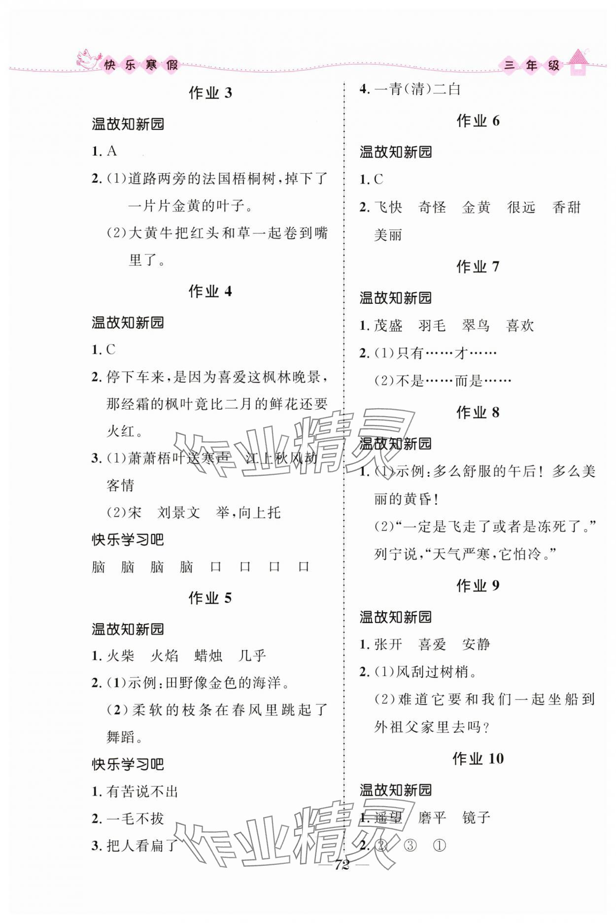 2025年贏在起跑線快樂(lè)寒假三年級(jí)合訂本福建專版河北少年兒童出版社 第2頁(yè)