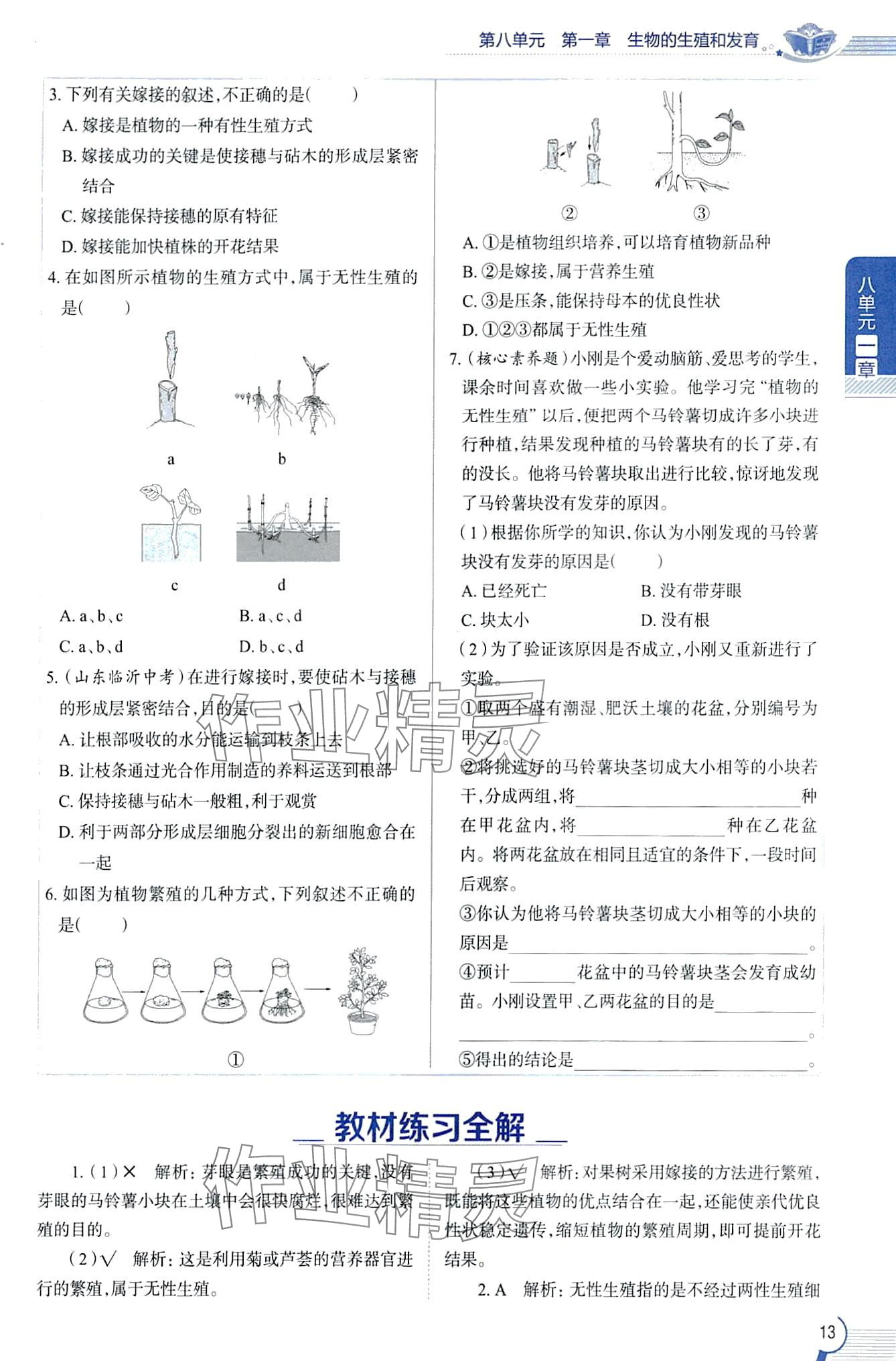 2024年教材課本八年級生物下冊魯科版五四制 第13頁