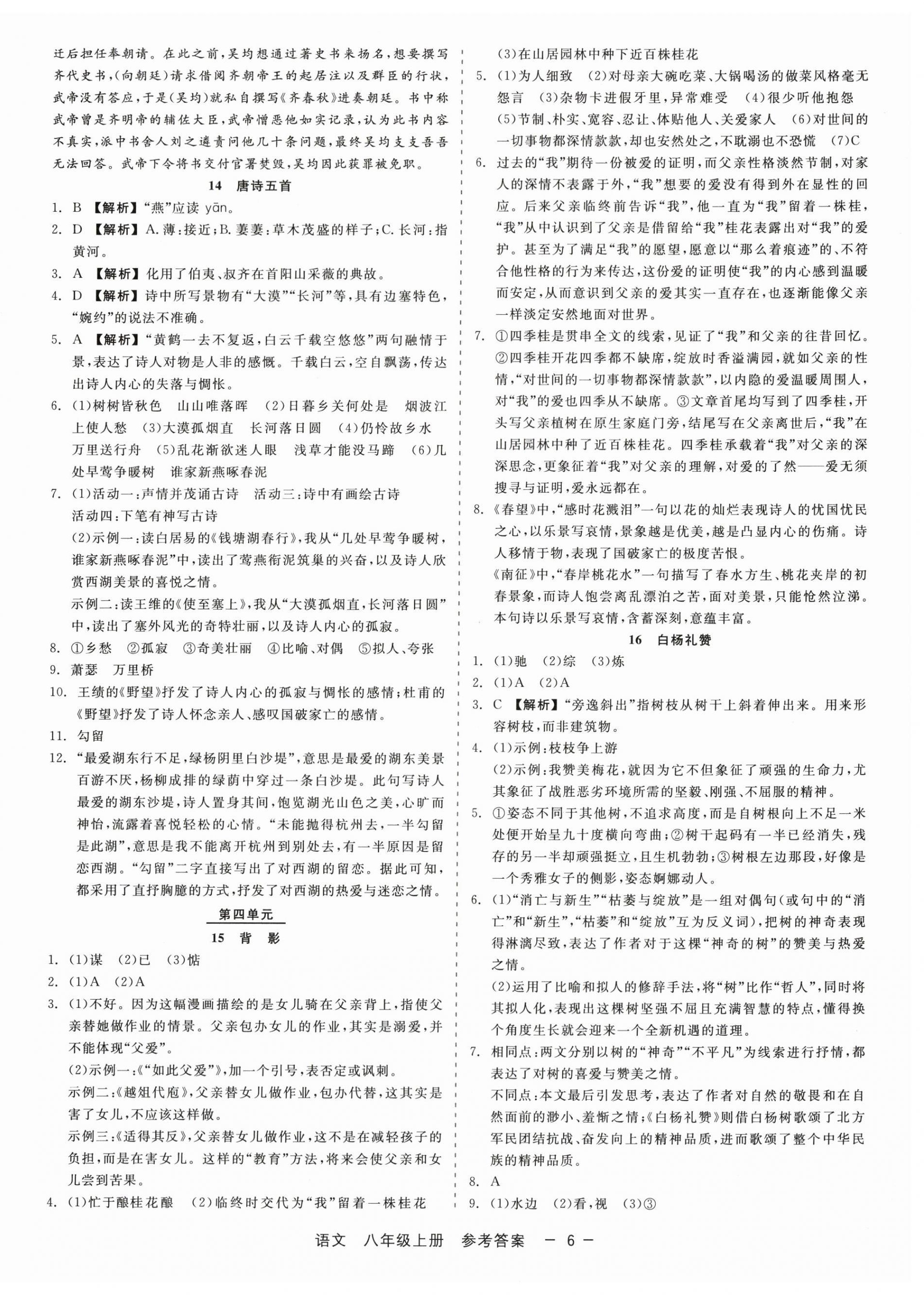 2025年精彩三年就練這一本八年級(jí)語(yǔ)文上冊(cè)人教版 第6頁(yè)