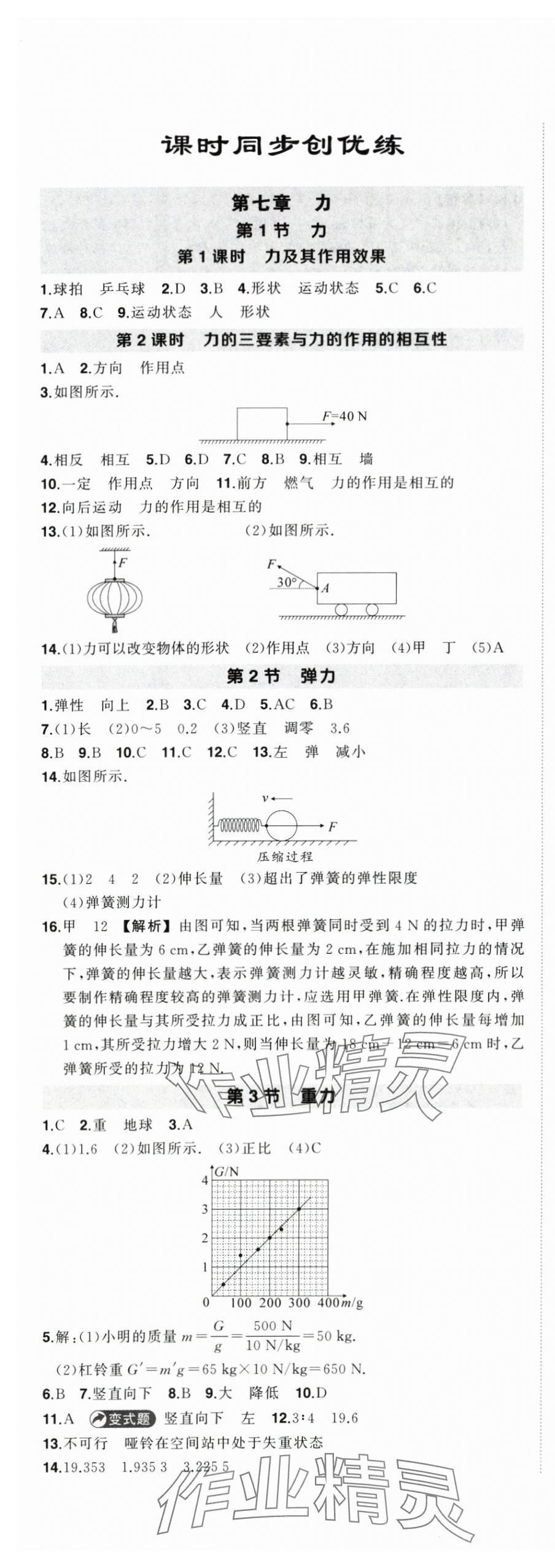 2025年?duì)钤刹怕穭?chuàng)優(yōu)作業(yè)八年級(jí)物理下冊(cè)人教版 第1頁(yè)