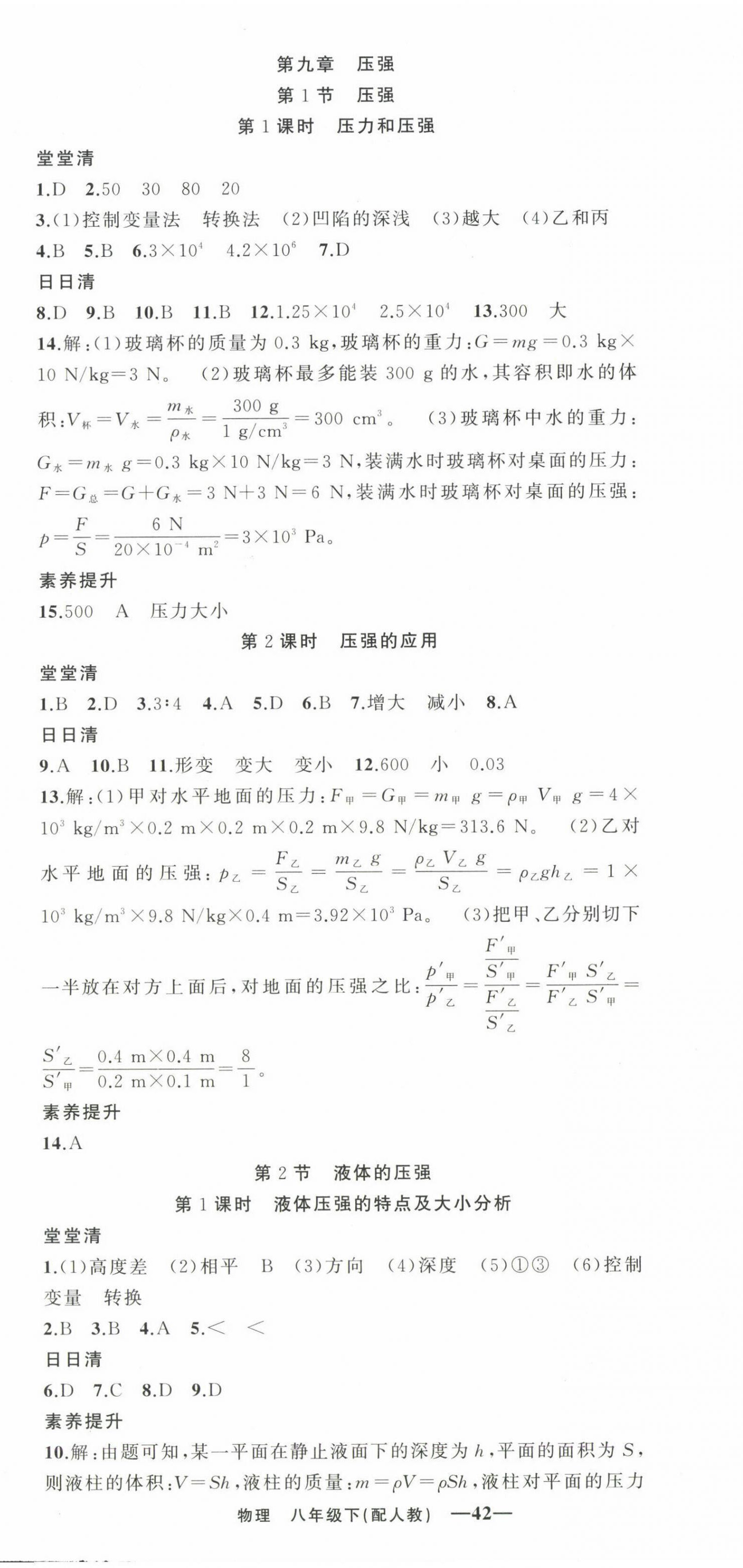2025年四清導航八年級物理下冊人教版 第6頁